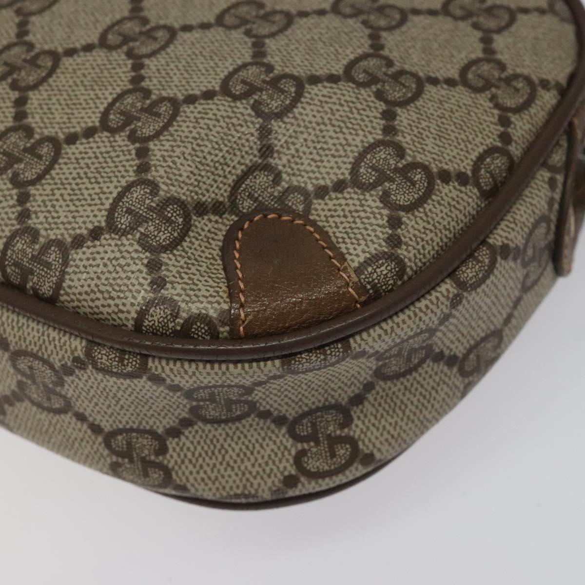 GUCCI GG Supreme Web Sherry Line Shoulder Bag PVC Beige 89 02 066 Auth BD148