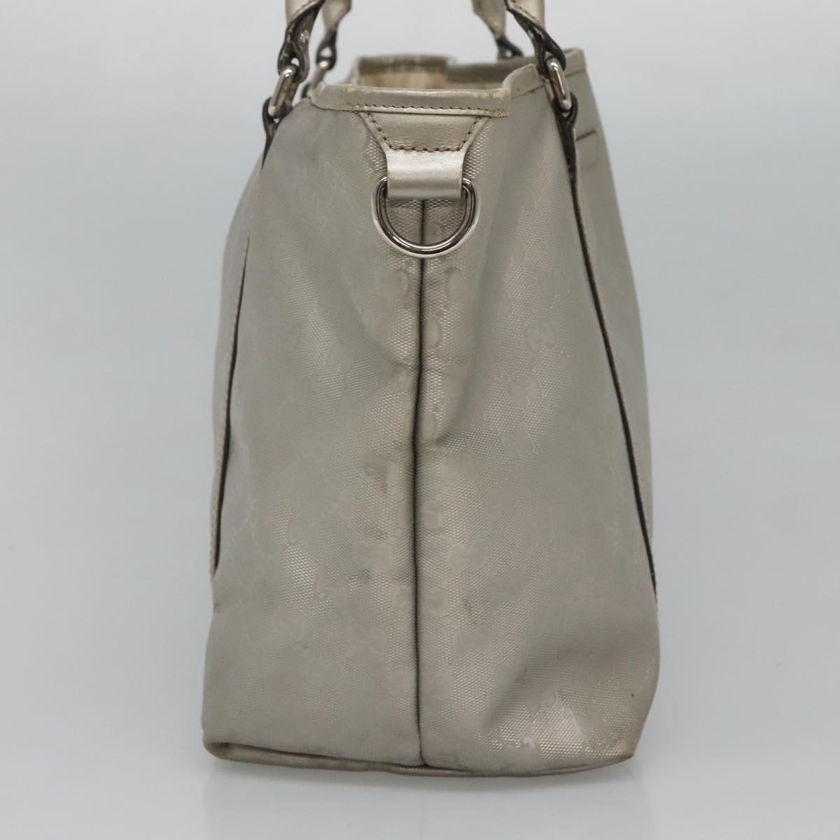 GUCCI GG implementation Tote Bag Silver 197953 Auth BD1491