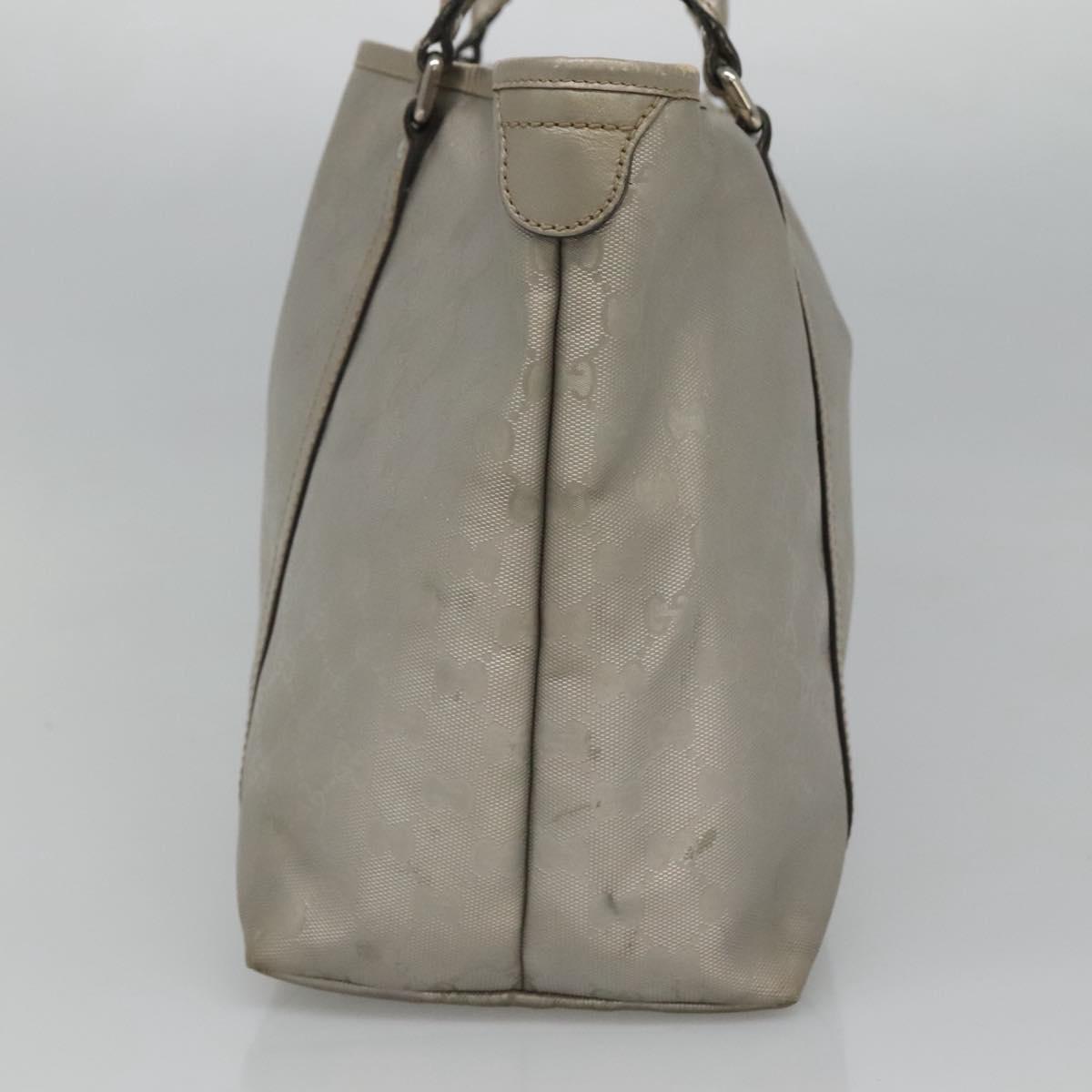 GUCCI GG implementation Tote Bag Silver 197953 Auth BD1491