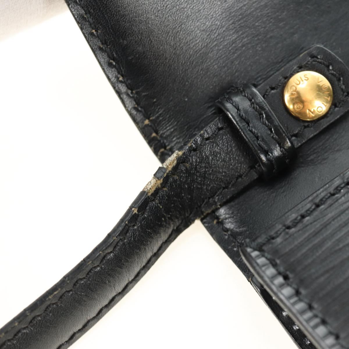 LOUIS VUITTON Epi Pochette Arche Shoulder Bag Black Noir M52572 LV Auth BD1510