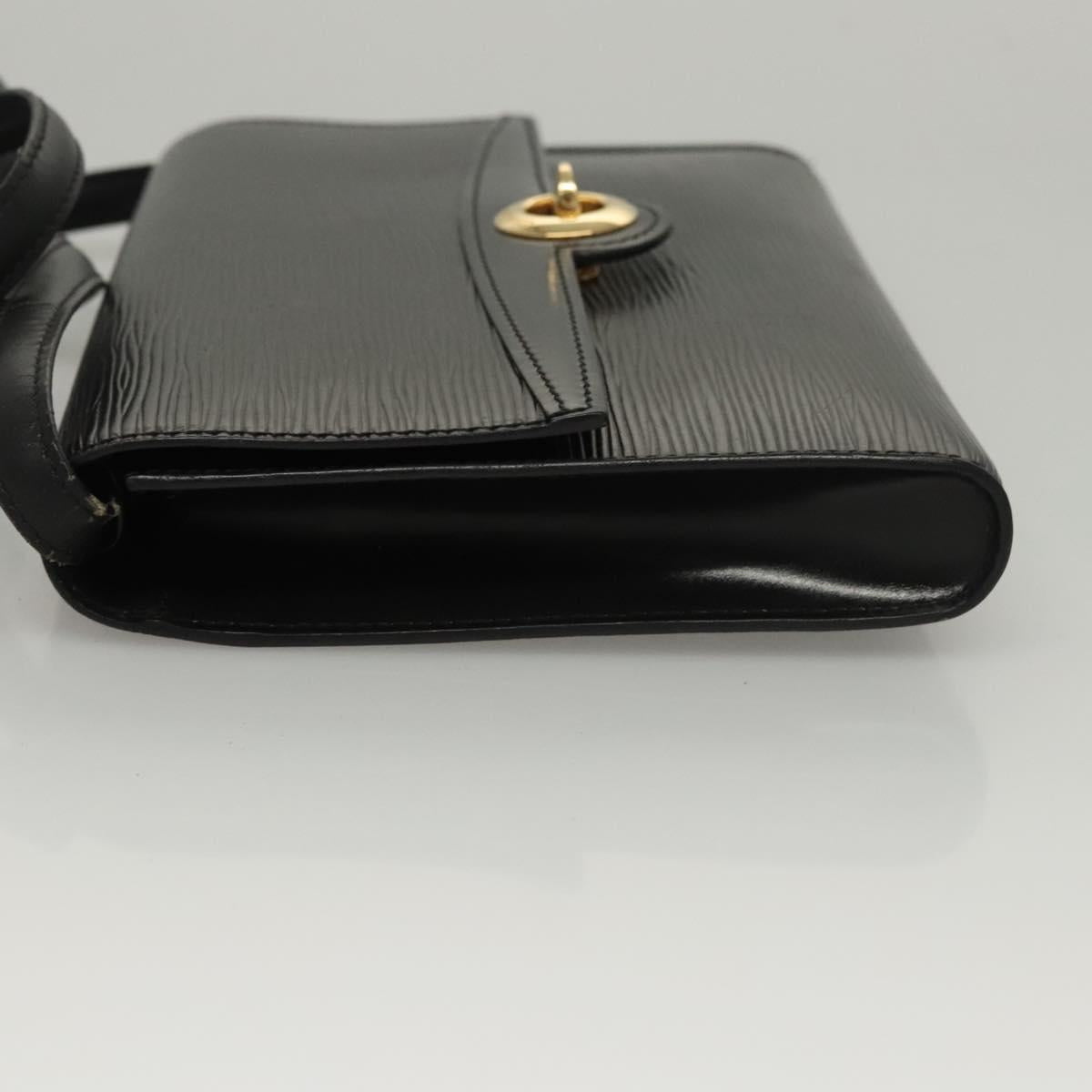 LOUIS VUITTON Epi Pochette Arche Shoulder Bag Black Noir M52572 LV Auth BD1510