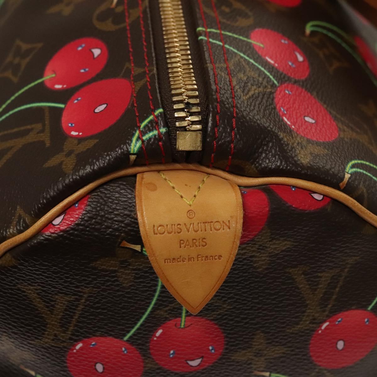 LOUIS VUITTON Monogram Cherry Keepall 45 Boston Bag M95011 LV Auth BD1558SAM