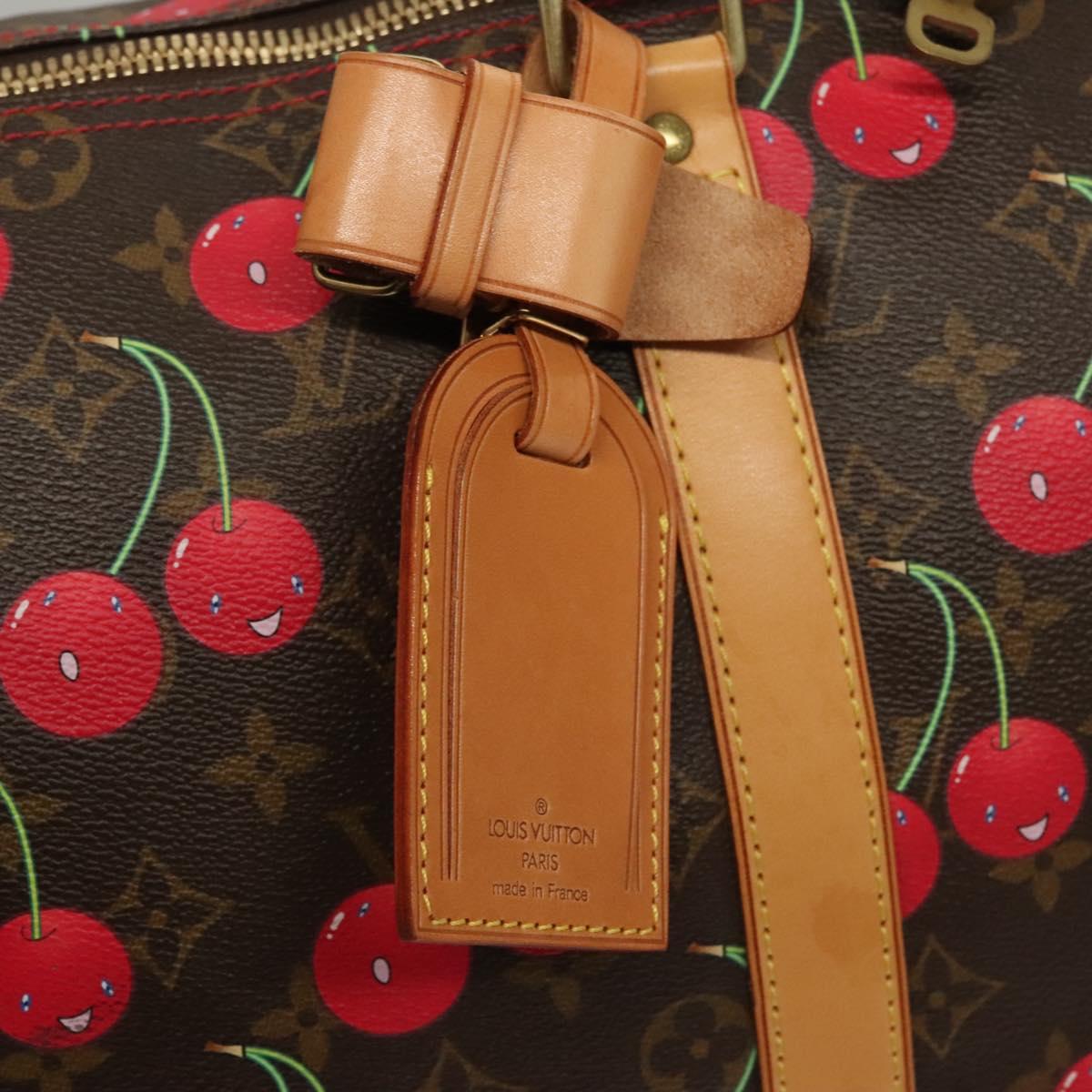 LOUIS VUITTON Monogram Cherry Keepall 45 Boston Bag M95011 LV Auth BD1558SAM