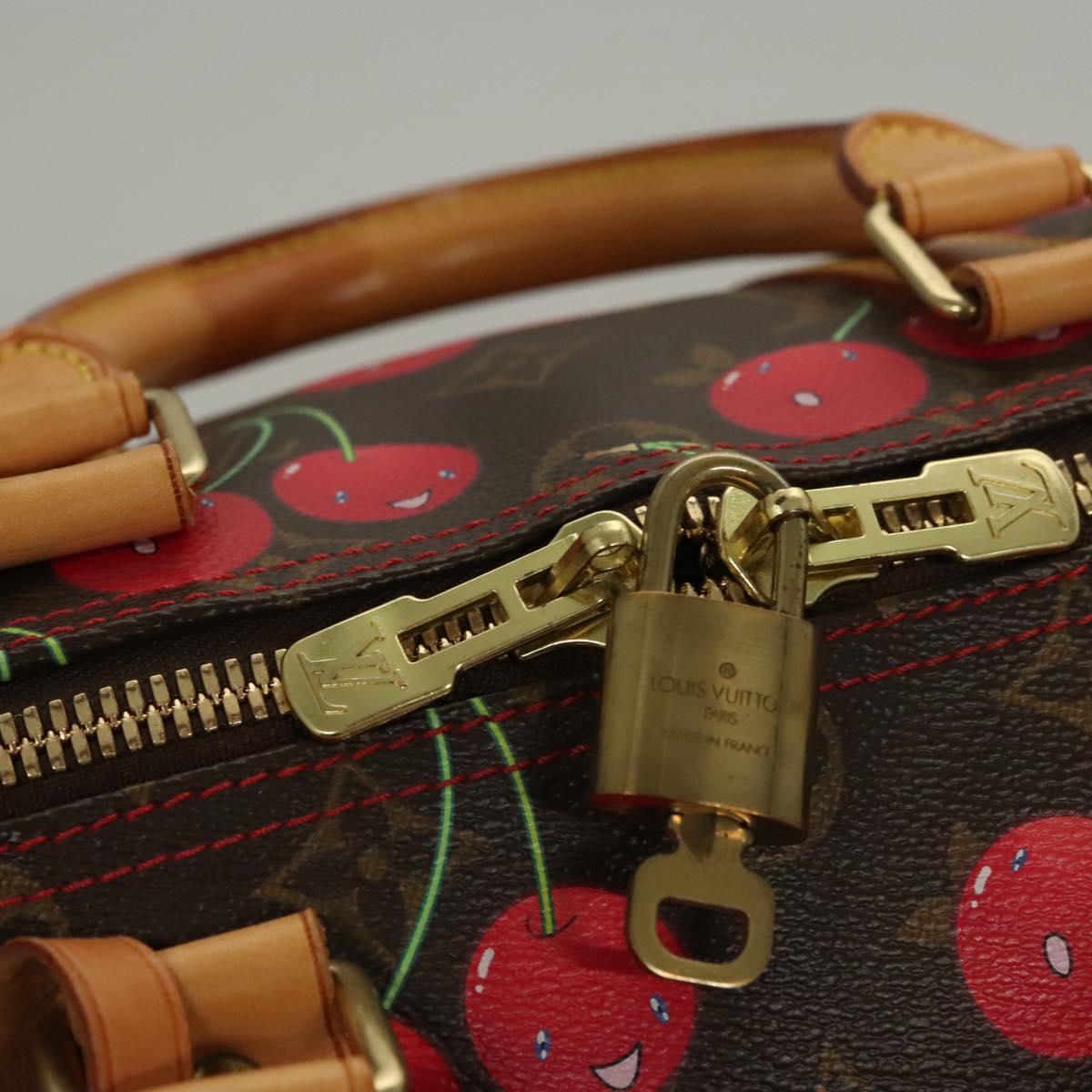 LOUIS VUITTON Monogram Cherry Keepall 45 Boston Bag M95011 LV Auth BD1558SAM