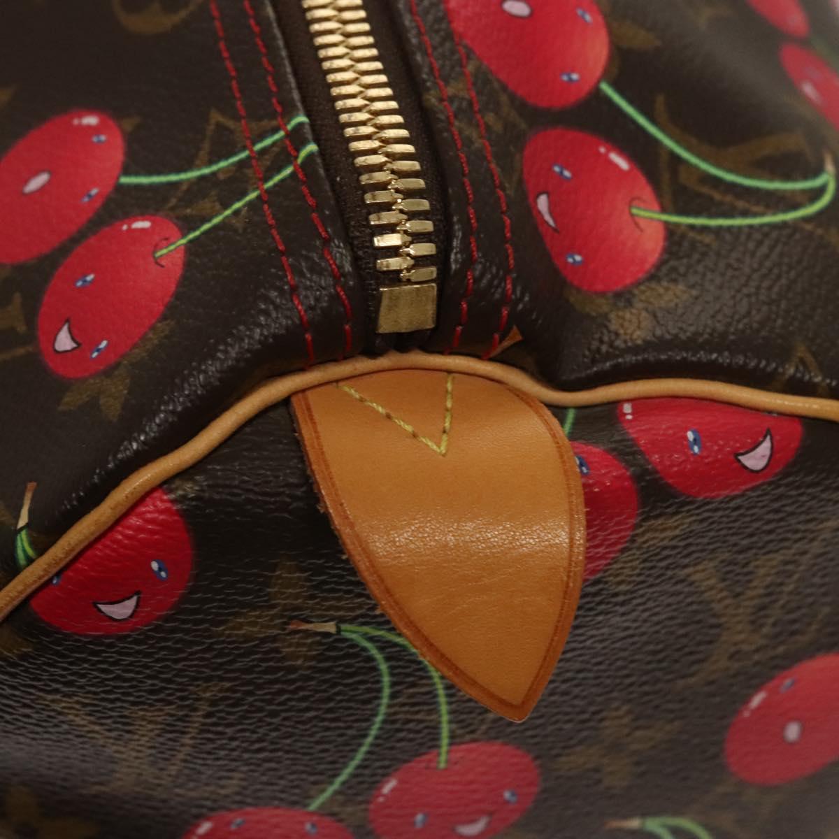 LOUIS VUITTON Monogram Cherry Keepall 45 Boston Bag M95011 LV Auth BD1558SAM
