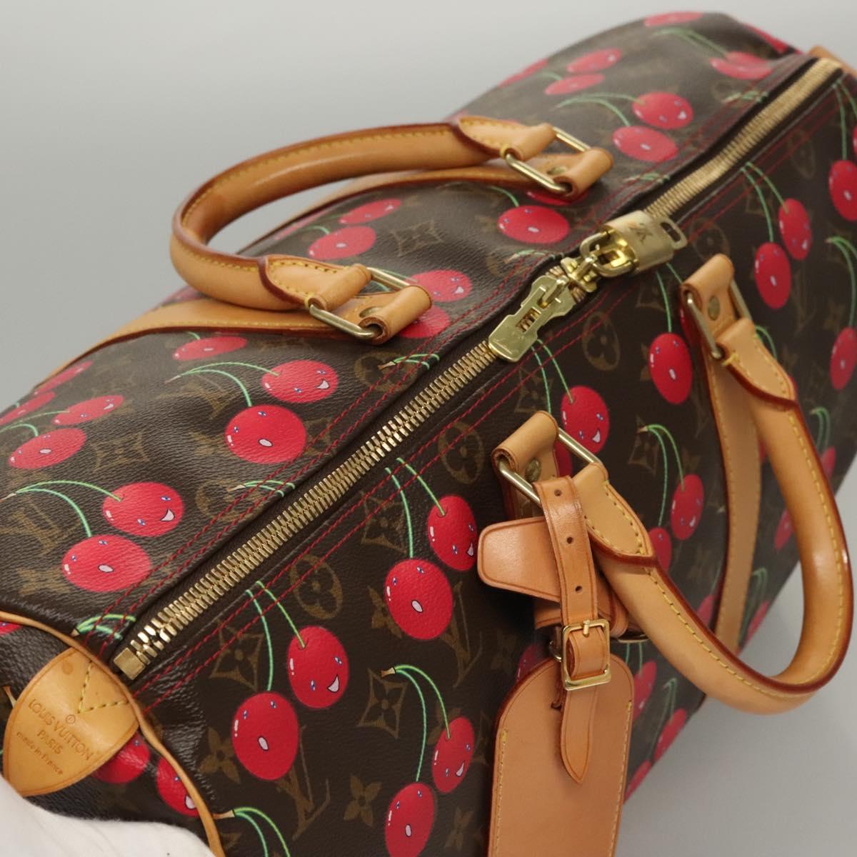 LOUIS VUITTON Monogram Cherry Keepall 45 Boston Bag M95011 LV Auth BD1558SAM
