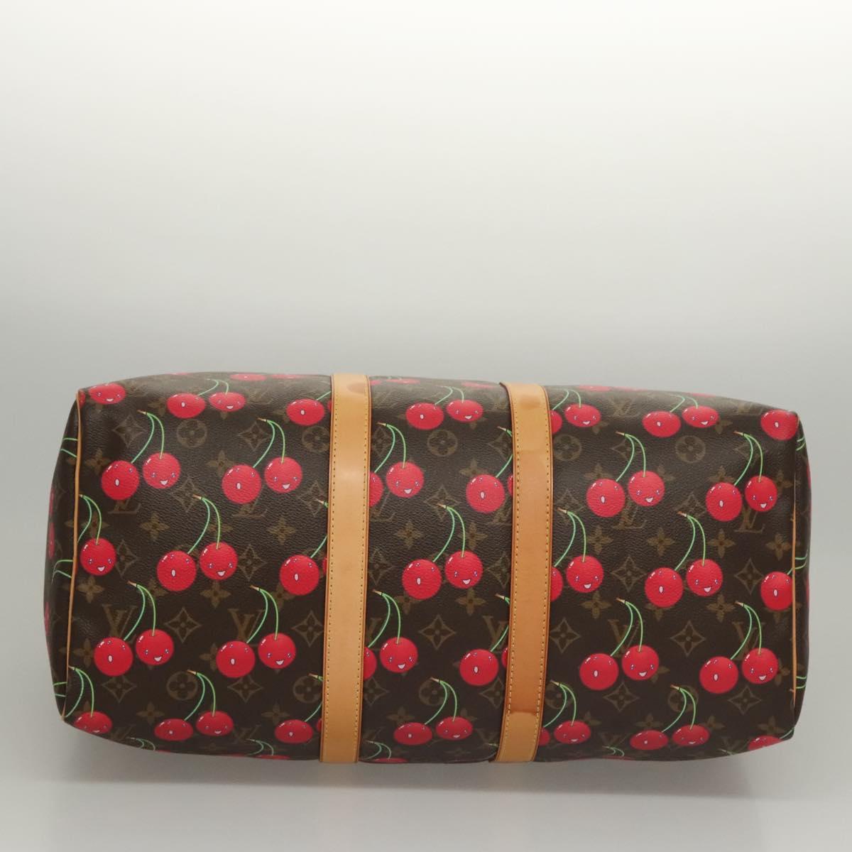 LOUIS VUITTON Monogram Cherry Keepall 45 Boston Bag M95011 LV Auth BD1558SAM