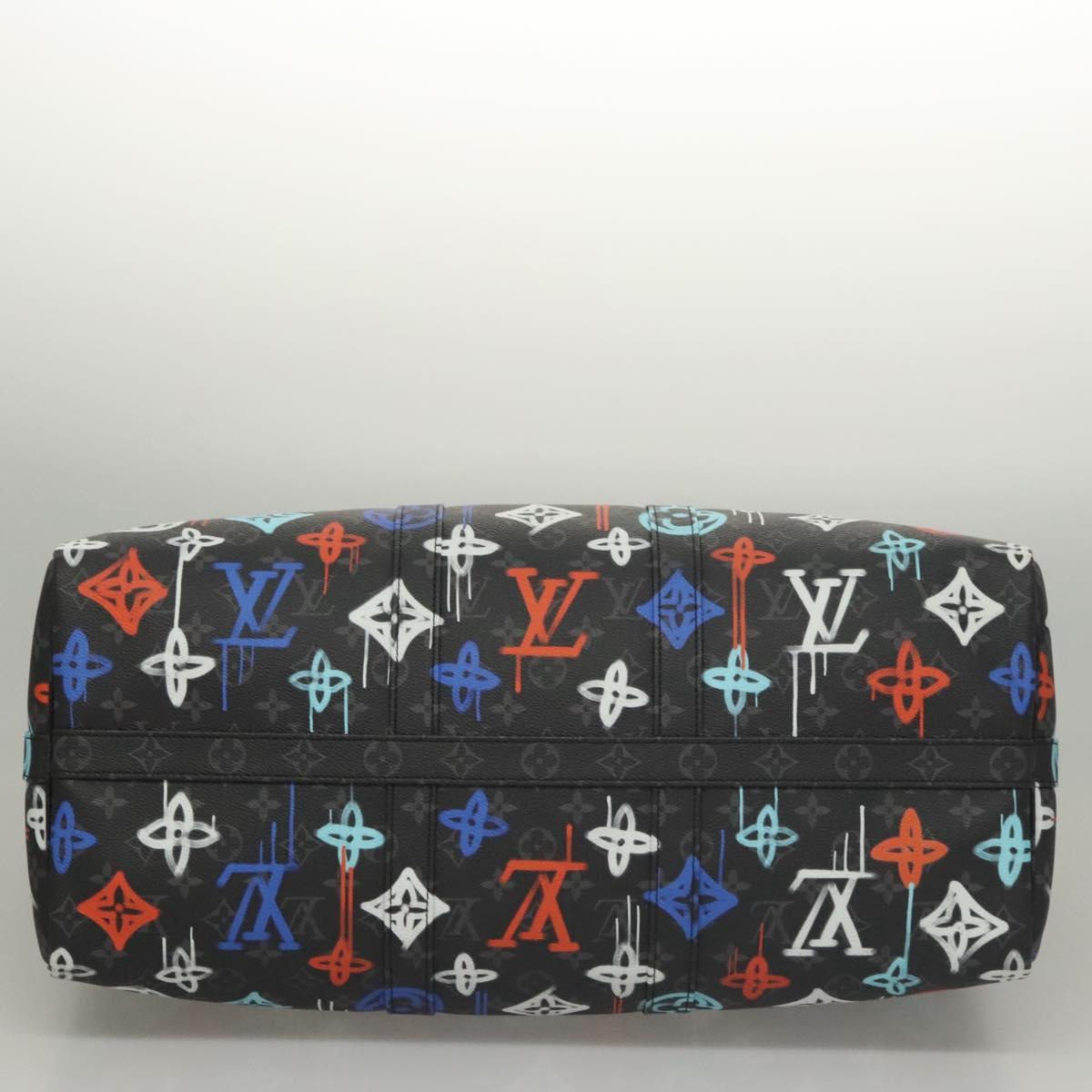 LOUIS VUITTON Monogram Eclipse Keepall Bandouliere 50 Bag M21384 Auth BD1566SM