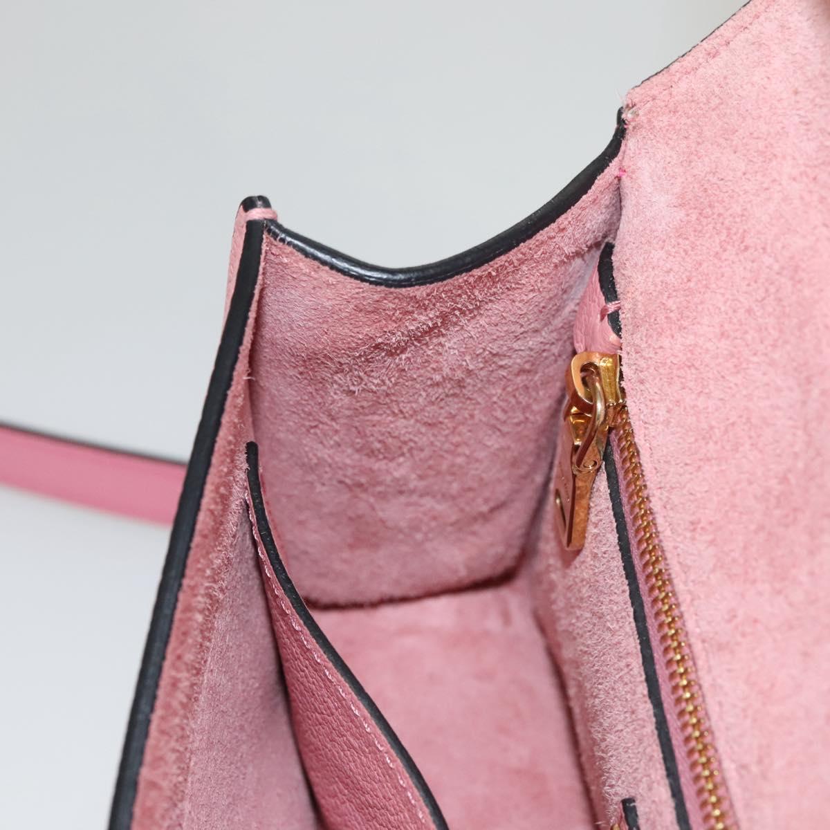 Miu Miu Shoulder Bag Leather Pink Gold Auth BD1584SAM