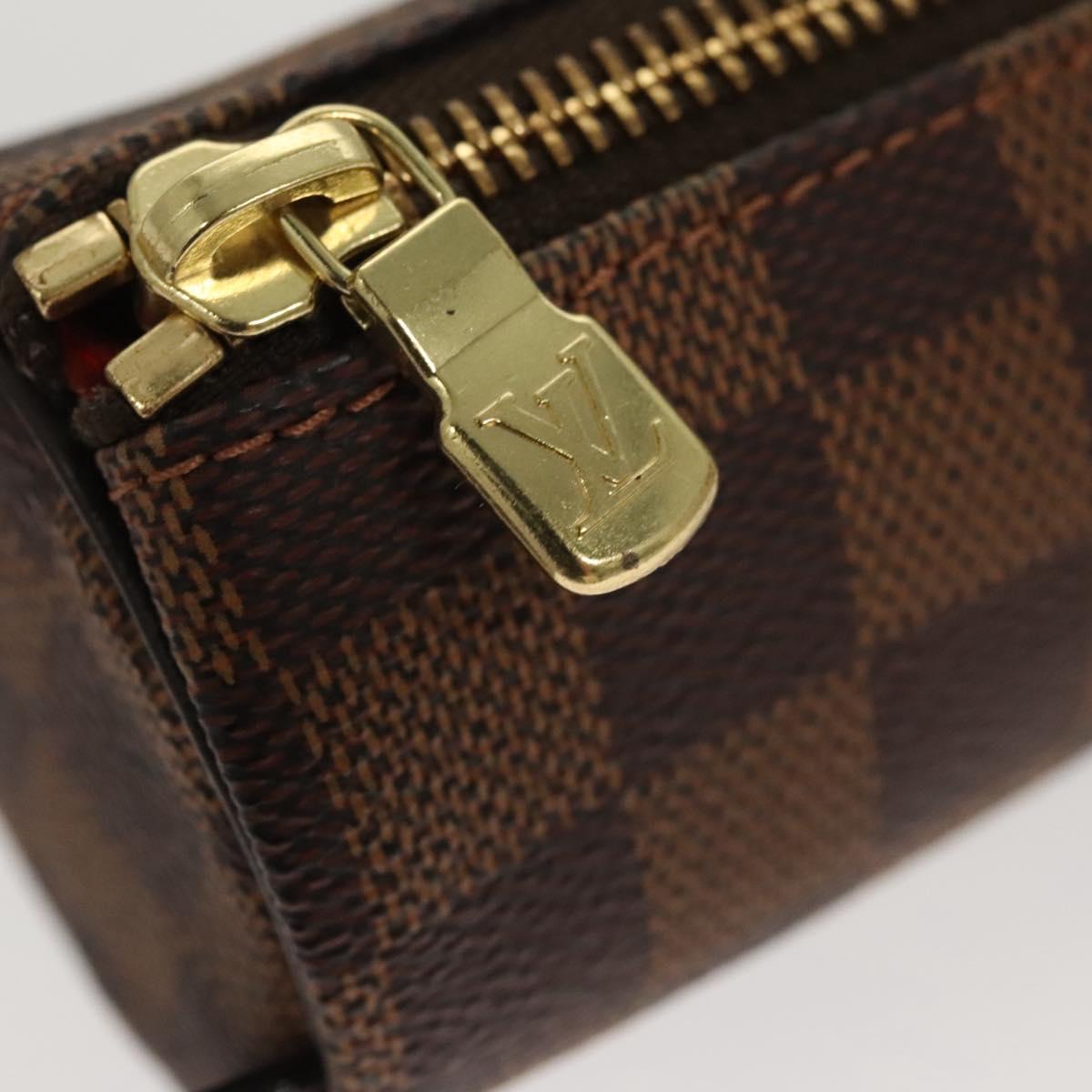 LOUIS VUITTON Damier Ebene GOLF CUP 1998 Golf Ball Case LV Auth BD1598M