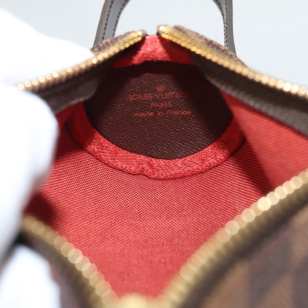 LOUIS VUITTON Damier Ebene GOLF CUP 1998 Golf Ball Case LV Auth BD1598M