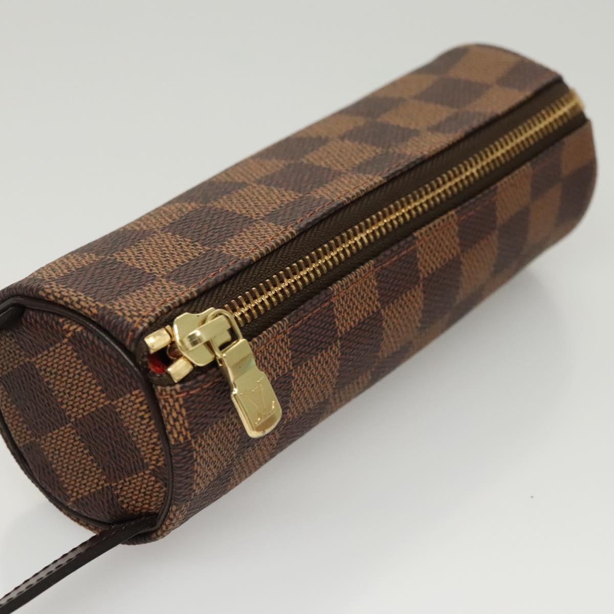 LOUIS VUITTON Damier Ebene GOLF CUP 1998 Golf Ball Case LV Auth BD1598M
