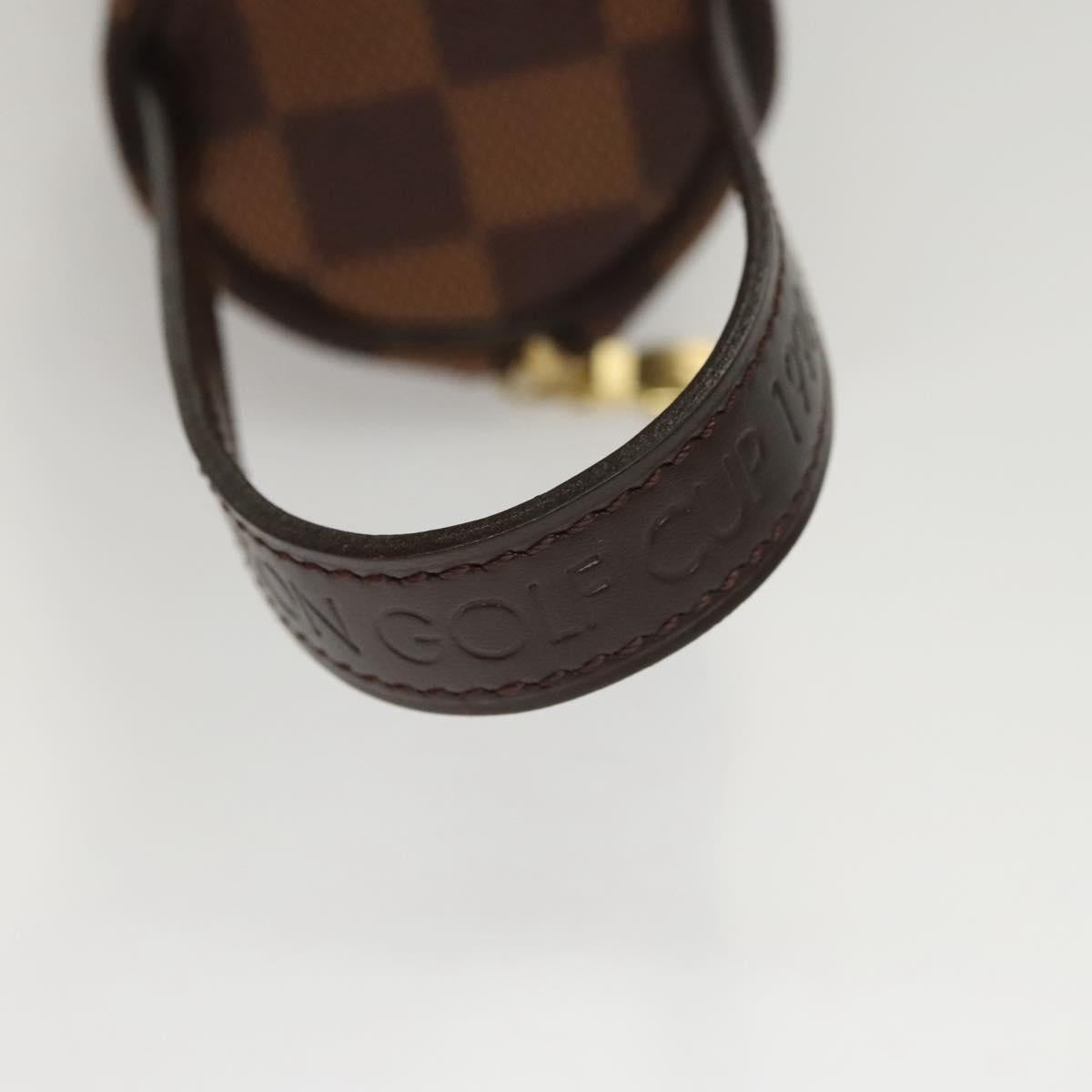LOUIS VUITTON Damier Ebene GOLF CUP 1998 Golf Ball Case LV Auth BD1598M