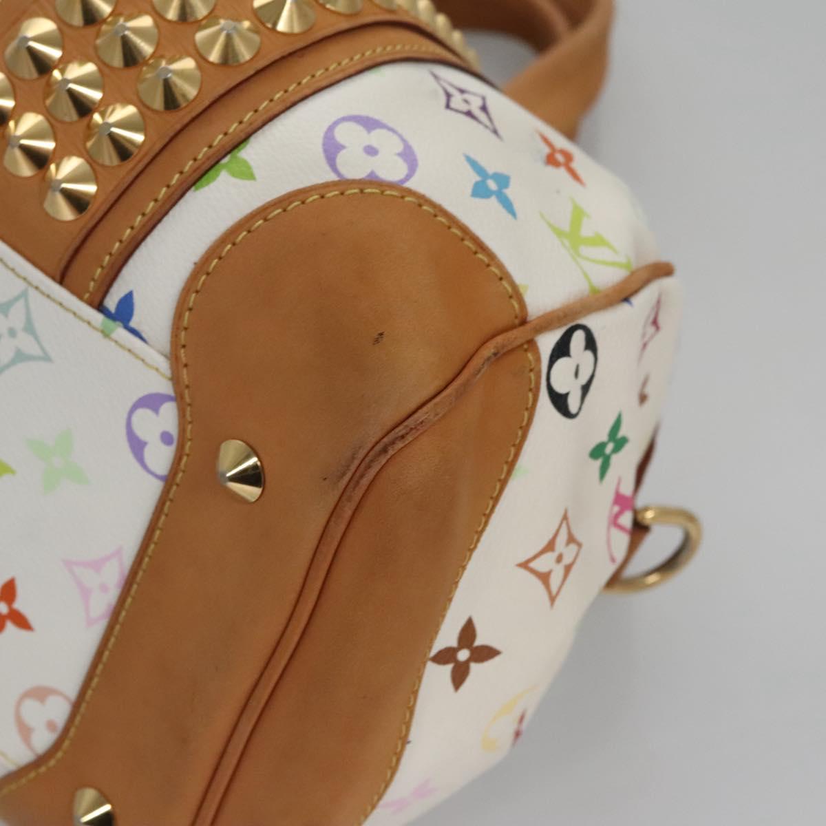 LOUIS VUITTON Monogram Multicolor Courtney MM Bag 2way White M45641 Auth BD162