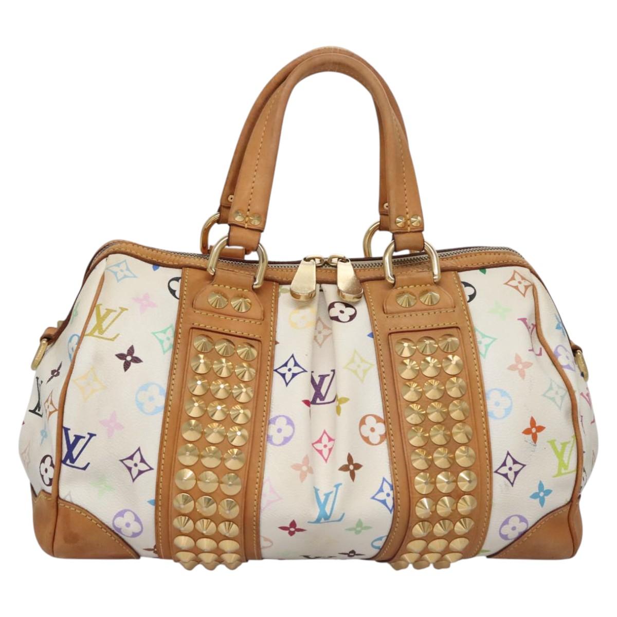 LOUIS VUITTON Monogram Multicolor Courtney MM Bag 2way White M45641 Auth BD162