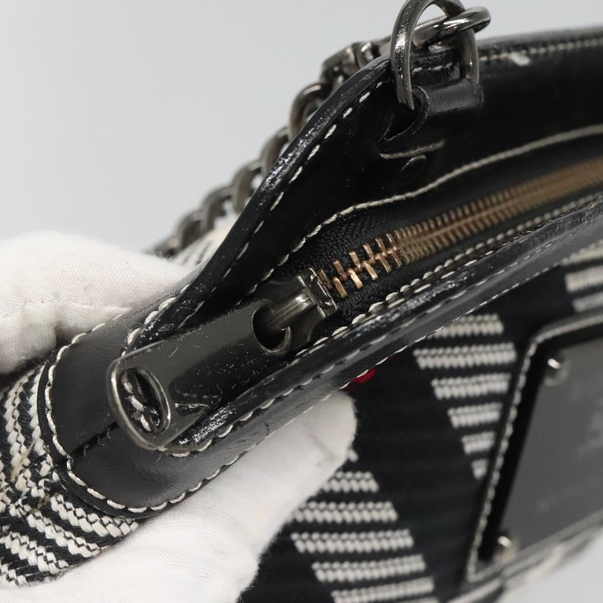 BURBERRY Nova Check Blue Label Shoulder Bag Canvas Black Auth BD170