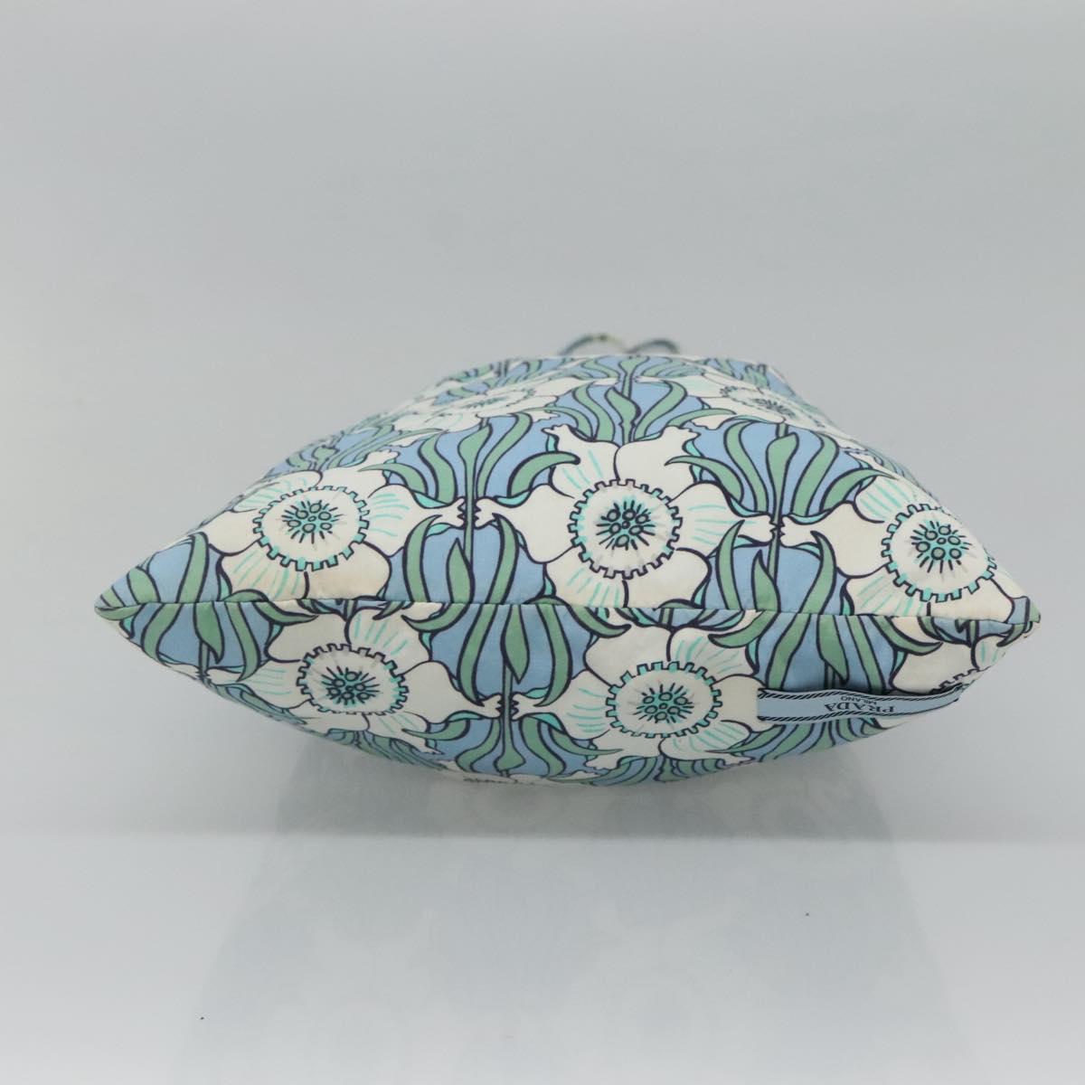 PRADA purse Pouch cotton Blue Auth BD1714