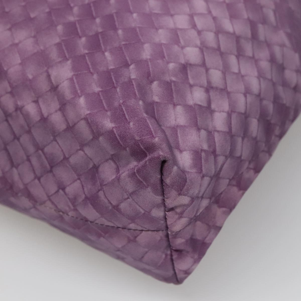 BOTTEGA VENETA INTRECCIATO Tote Bag Nylon Purple Auth BD1795