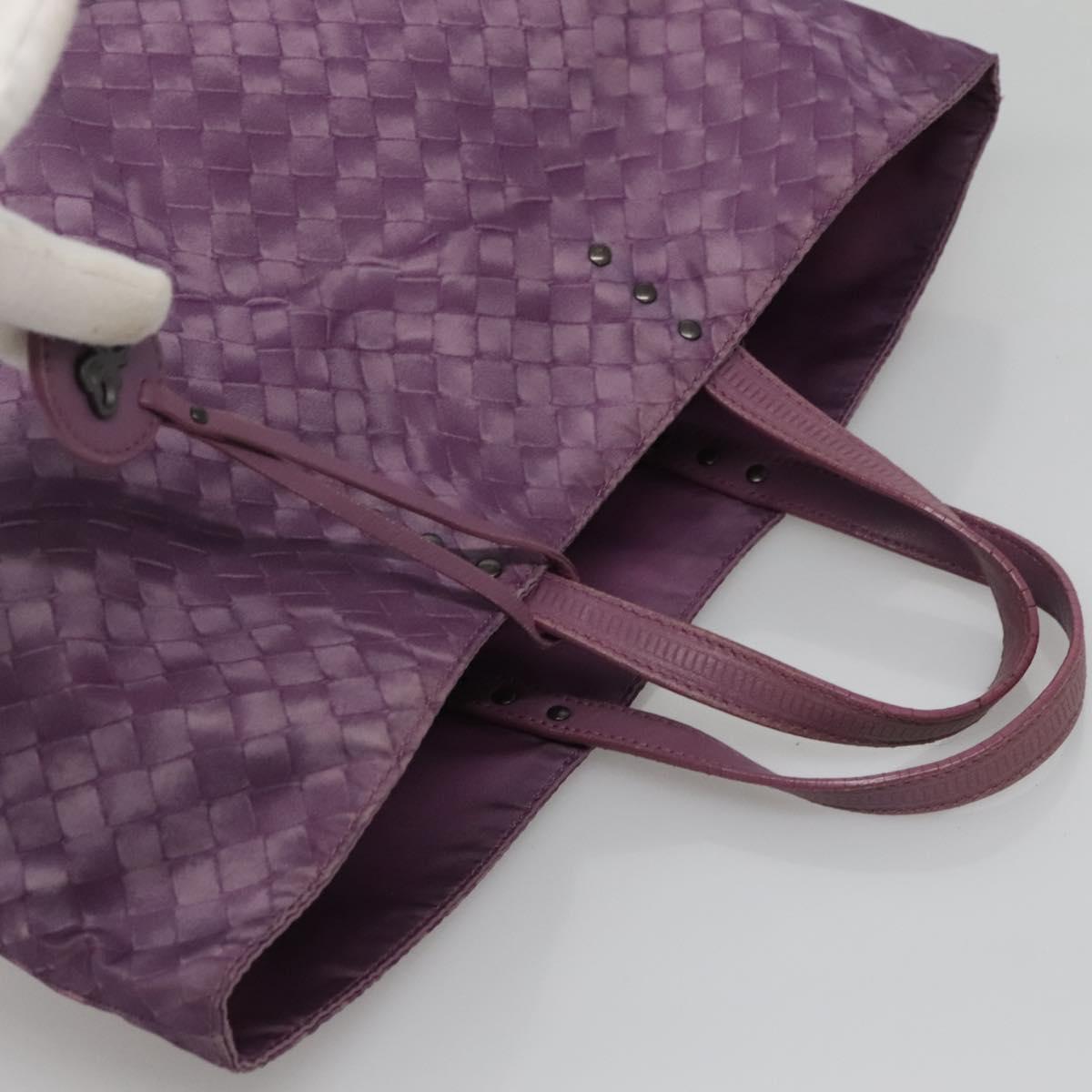 BOTTEGA VENETA INTRECCIATO Tote Bag Nylon Purple Auth BD1795