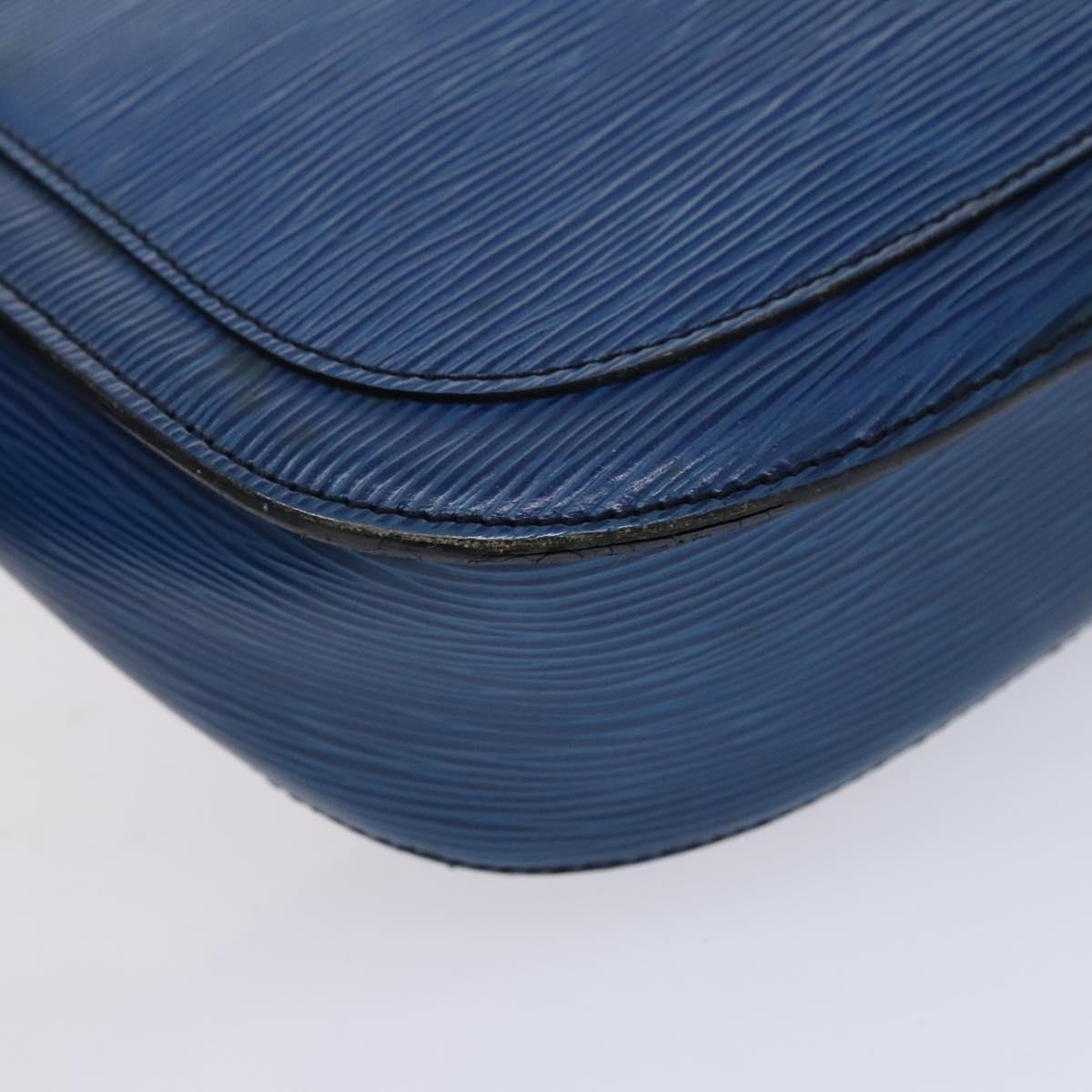 LOUIS VUITTON Epi Saint Cloud GM Shoulder Bag Toledo Blue M52195 LV Auth BD1841