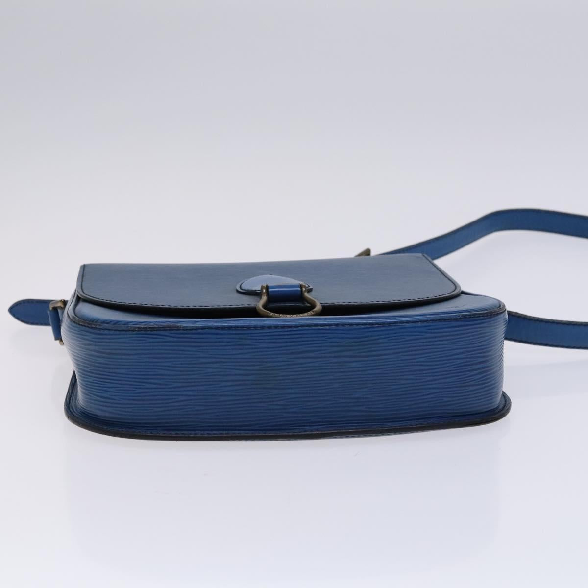 LOUIS VUITTON Epi Saint Cloud GM Shoulder Bag Toledo Blue M52195 LV Auth BD1841