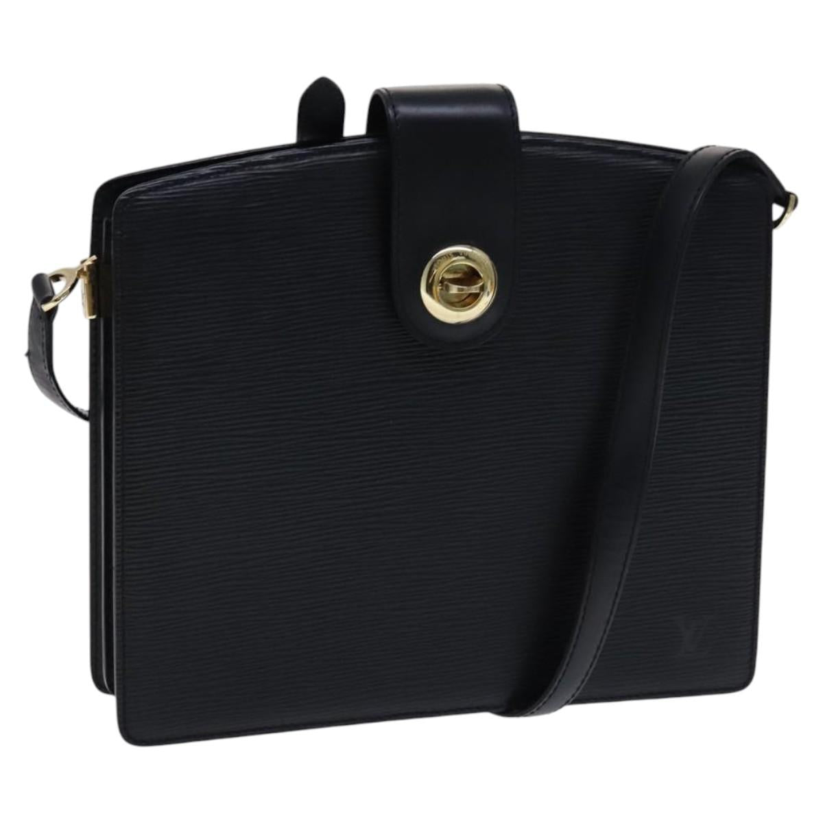 LOUIS VUITTON Epi Capuchin Shoulder Bag Black M52342 LV Auth BD1846