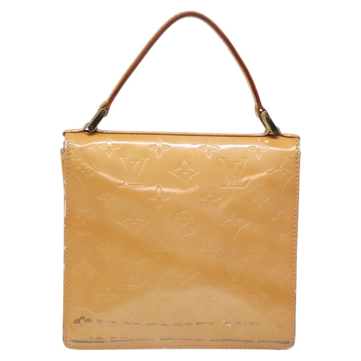 LOUIS VUITTON Vernis Spring Street Hand Bag Marshmallow Pink M91033 Auth BD1853