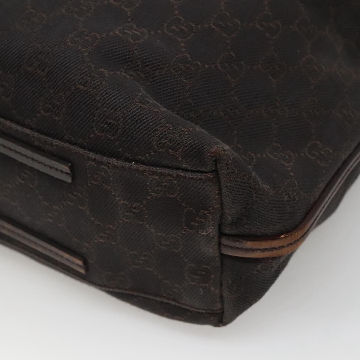 GUCCI GG Canvas Shoulder Bag Brown 101341 Auth BD1864