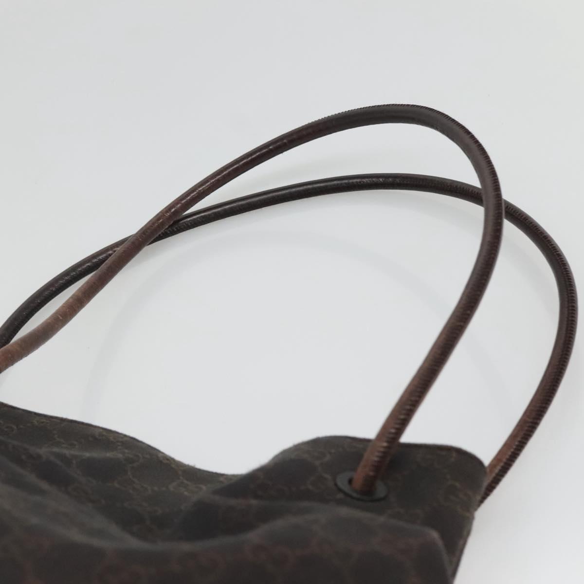 GUCCI GG Canvas Shoulder Bag Brown 101341 Auth BD1864