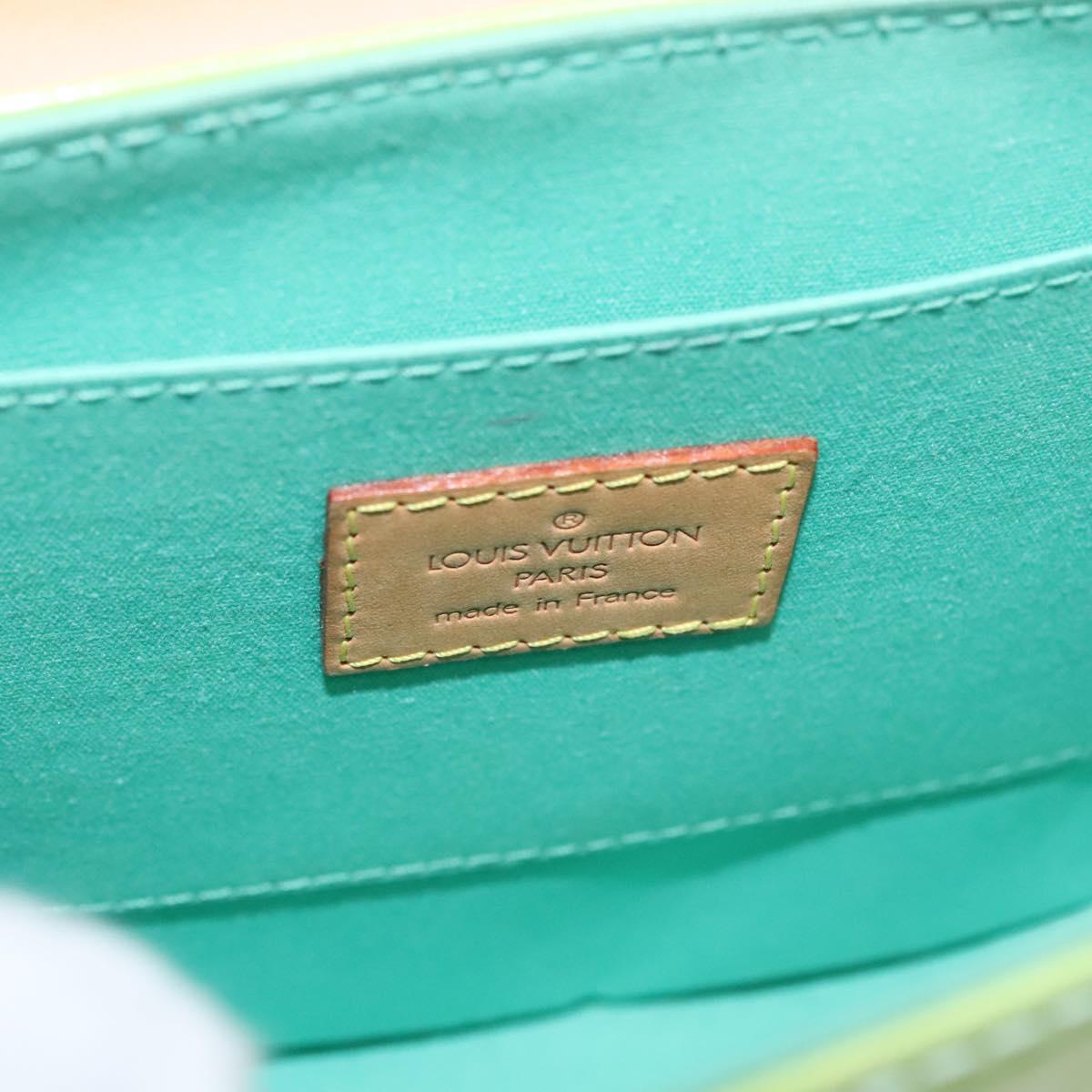 LOUIS VUITTON Vernis Biscayne Bay PM Shoulder Bag Peppermint M91289 Auth BD1918