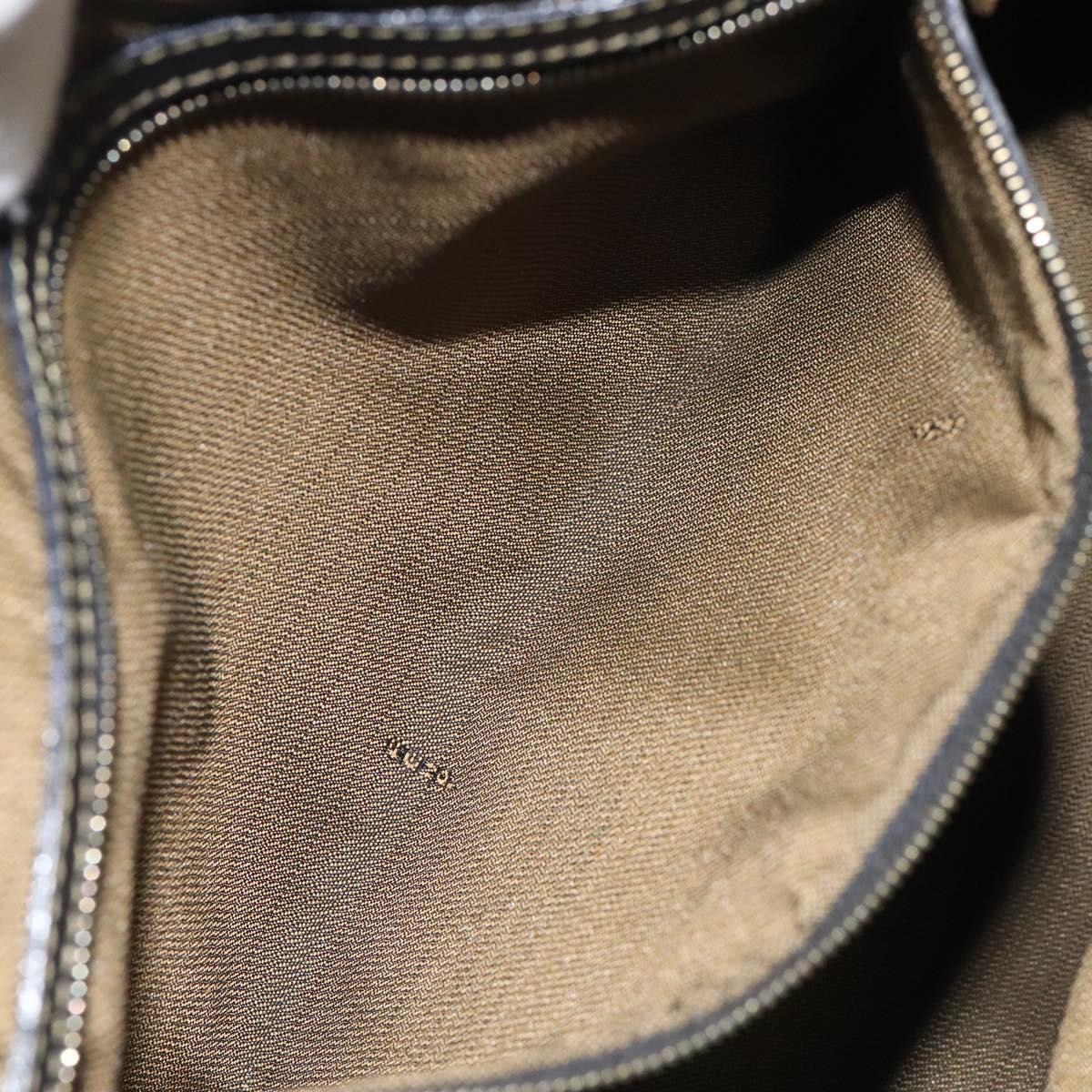 FENDI Zucca Canvas Hand Bag Brown Black Auth BD1930