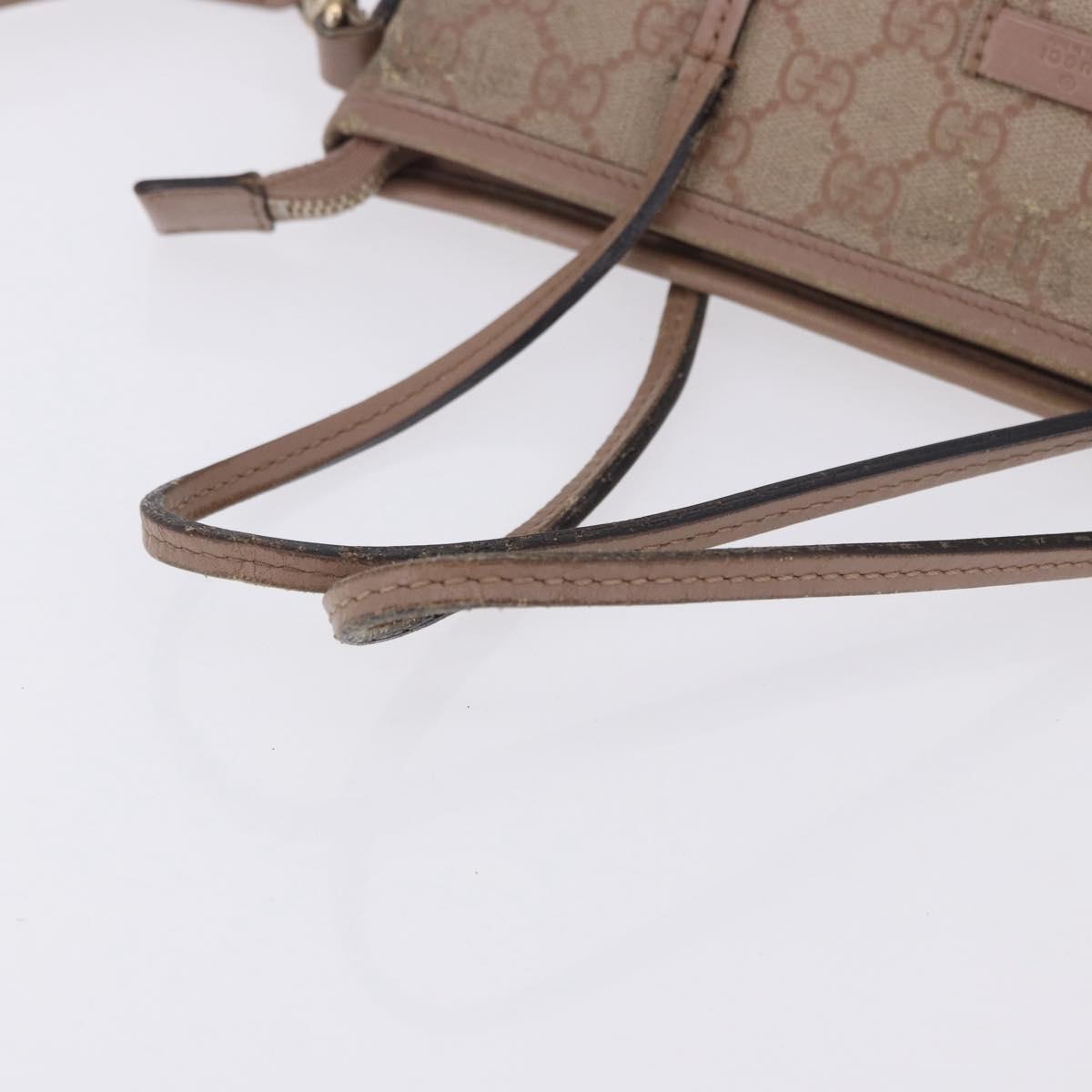 GUCCI GG Supreme Hand Bag PVC 2way Pink 353440 Auth BD1945