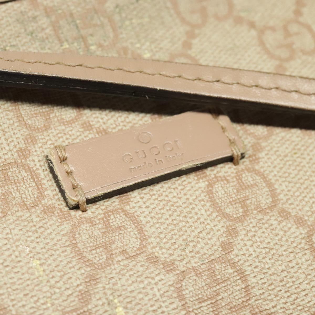 GUCCI GG Supreme Hand Bag PVC 2way Pink 353440 Auth BD1945