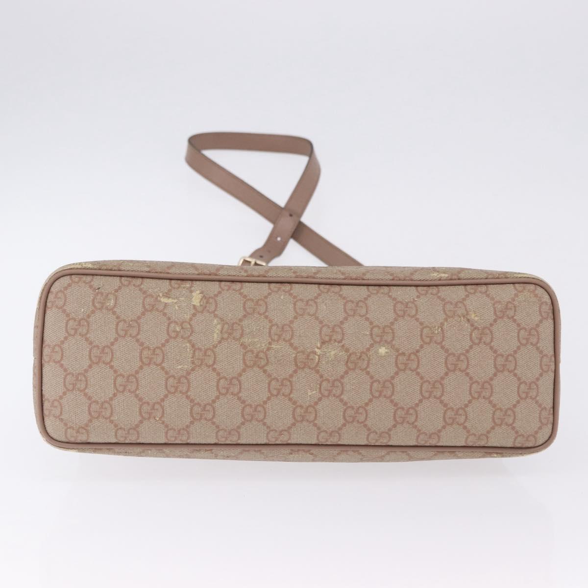 GUCCI GG Supreme Hand Bag PVC 2way Pink 353440 Auth BD1945