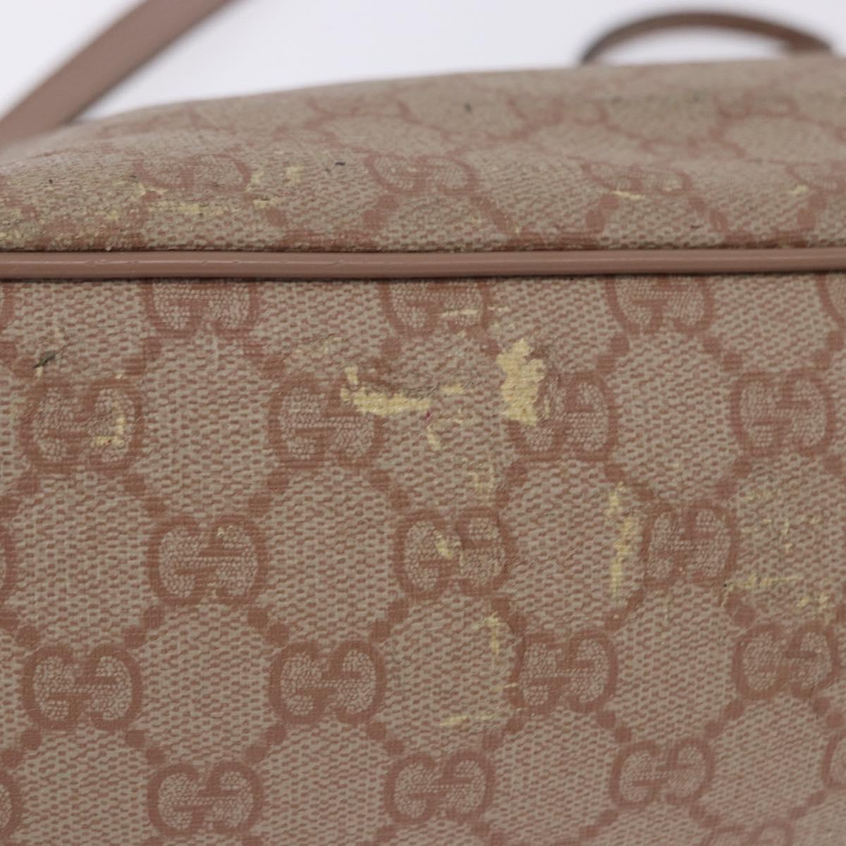 GUCCI GG Supreme Hand Bag PVC 2way Pink 353440 Auth BD1945