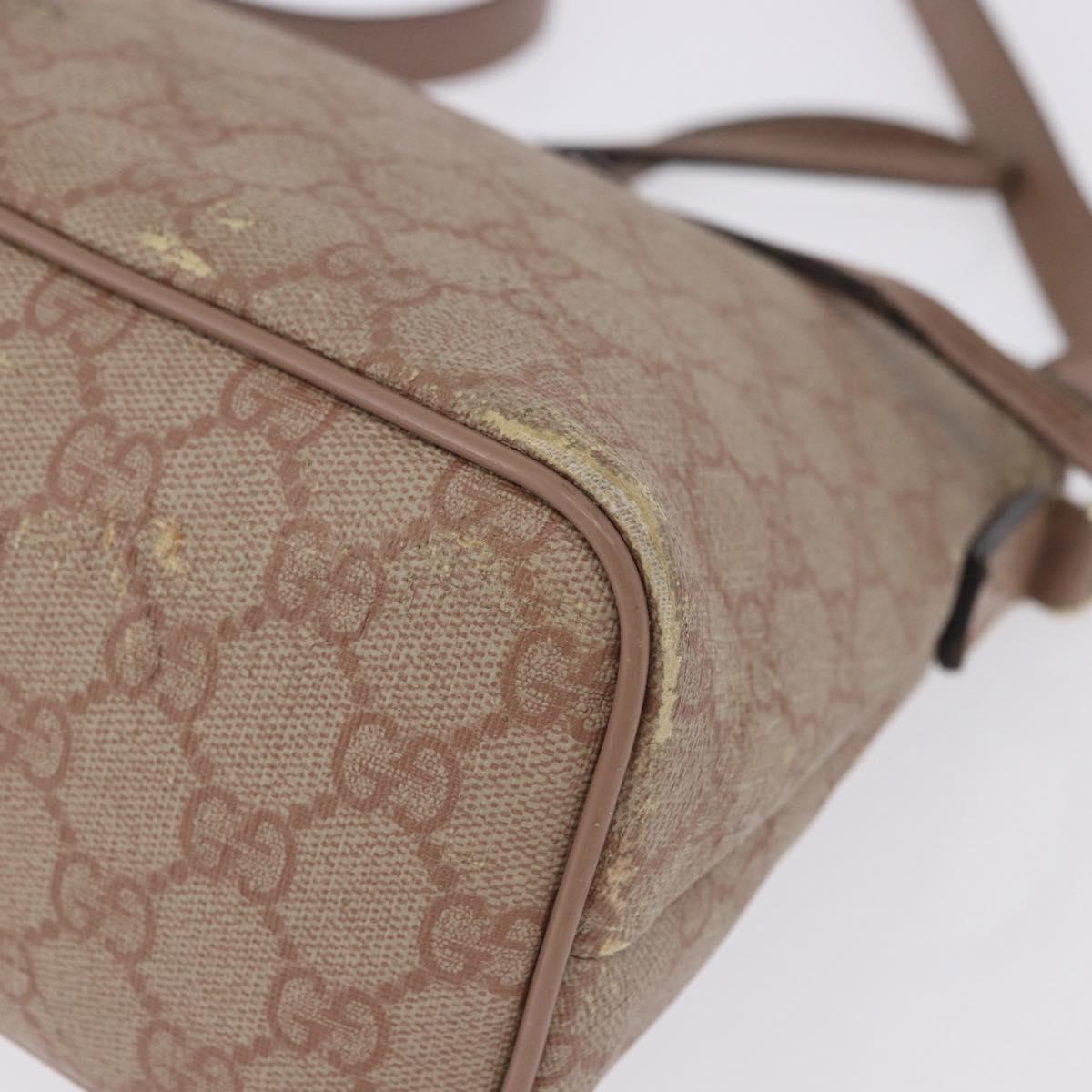 GUCCI GG Supreme Hand Bag PVC 2way Pink 353440 Auth BD1945