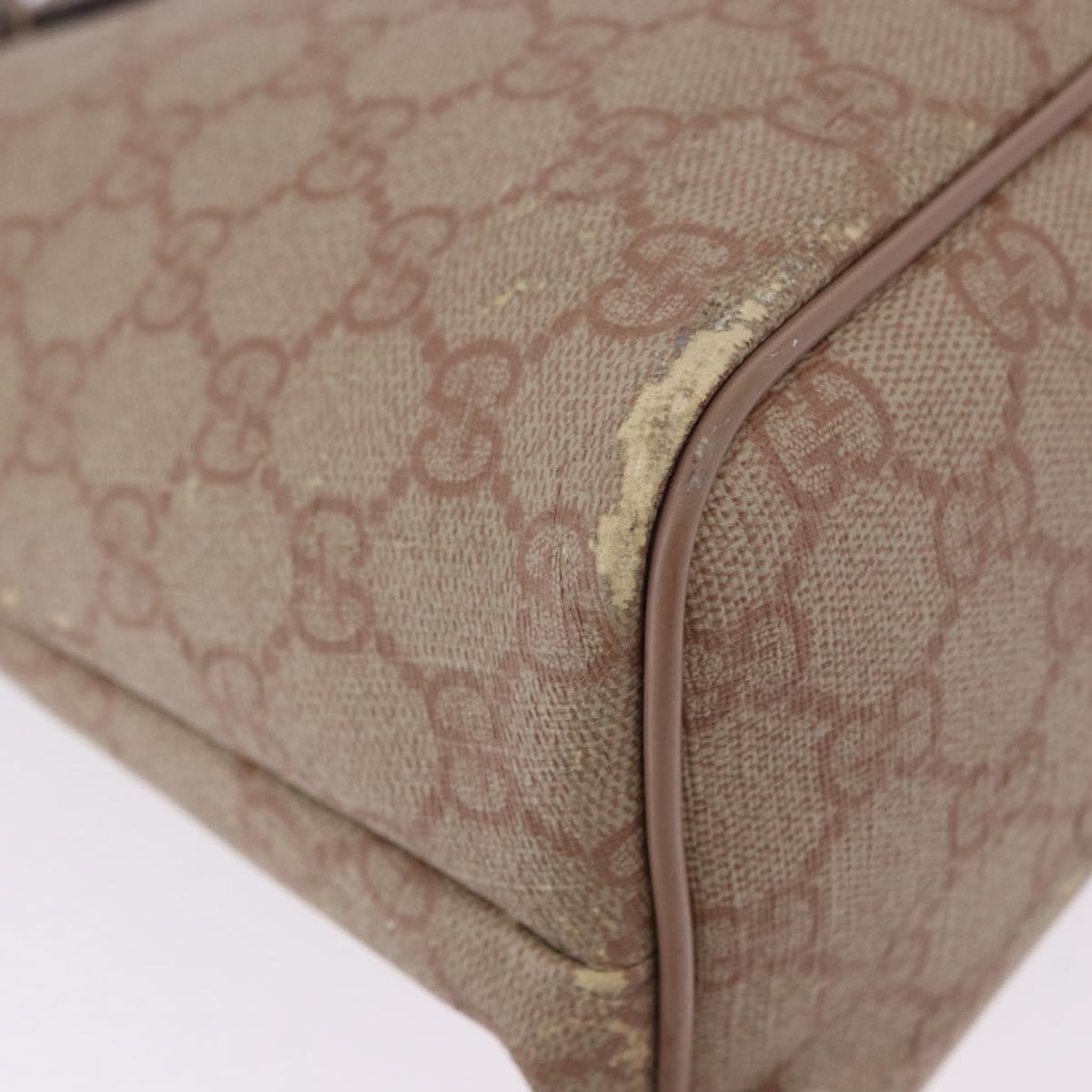 GUCCI GG Supreme Hand Bag PVC 2way Pink 353440 Auth BD1945