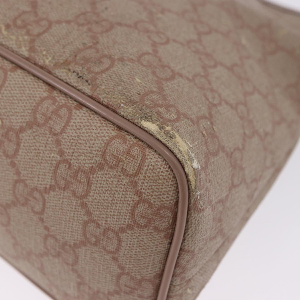 GUCCI GG Supreme Hand Bag PVC 2way Pink 353440 Auth BD1945