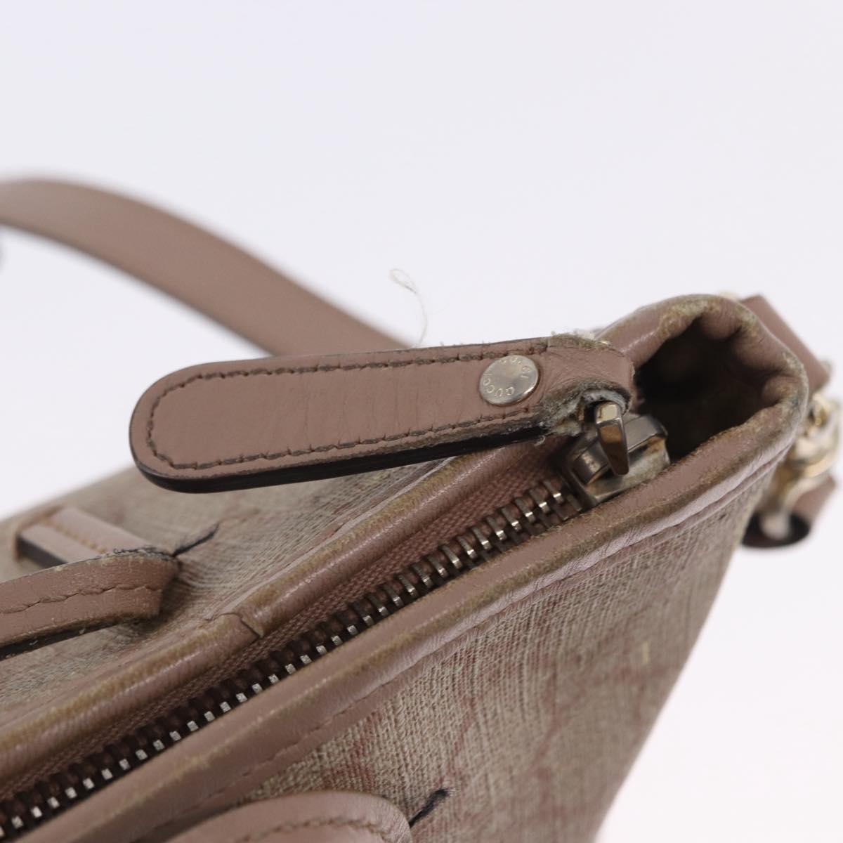 GUCCI GG Supreme Hand Bag PVC 2way Pink 353440 Auth BD1945