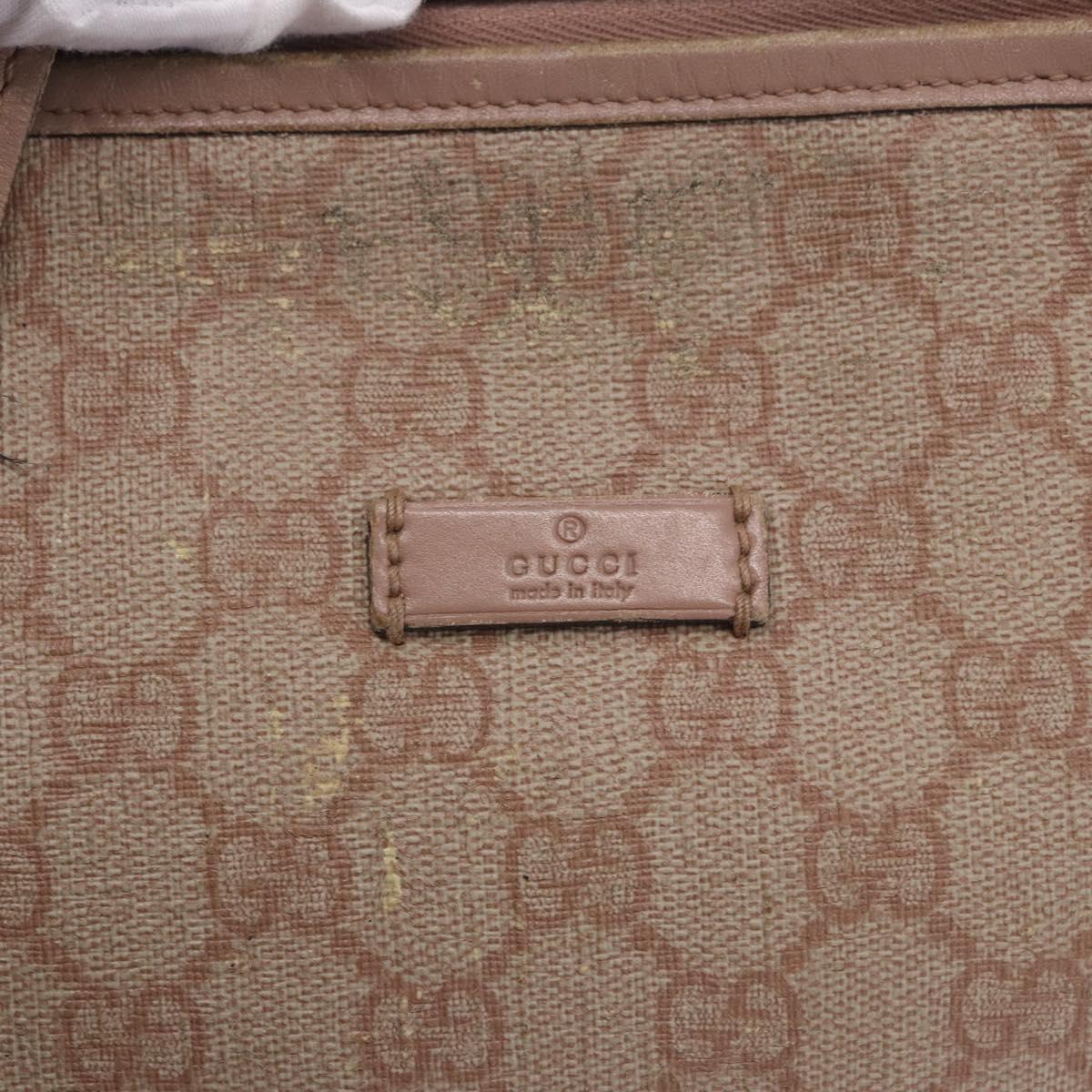 GUCCI GG Supreme Hand Bag PVC 2way Pink 353440 Auth BD1945