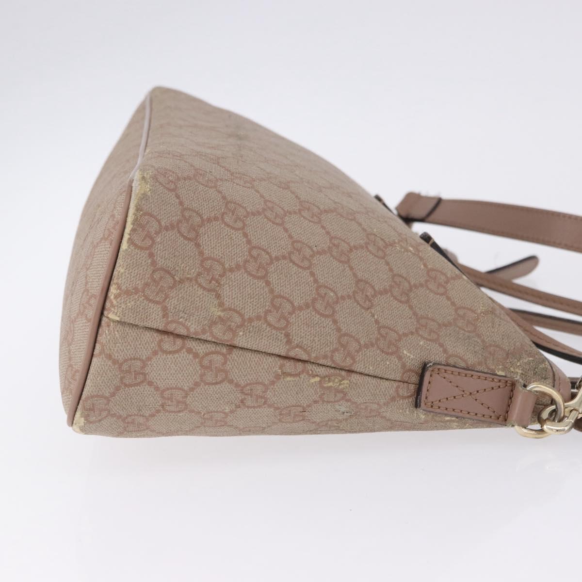 GUCCI GG Supreme Hand Bag PVC 2way Pink 353440 Auth BD1945