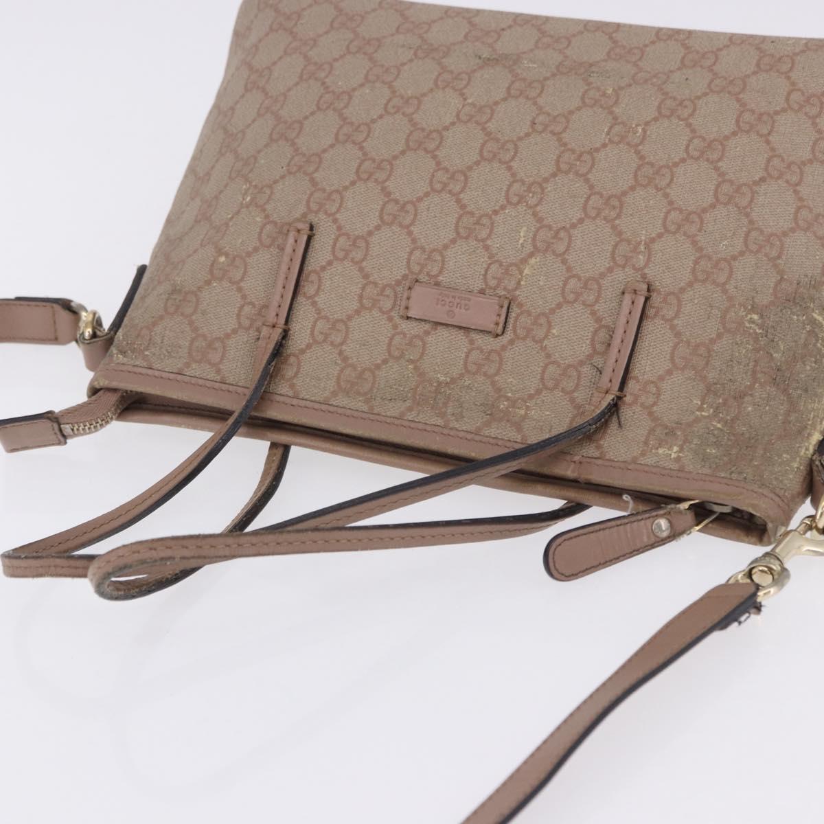 GUCCI GG Supreme Hand Bag PVC 2way Pink 353440 Auth BD1945