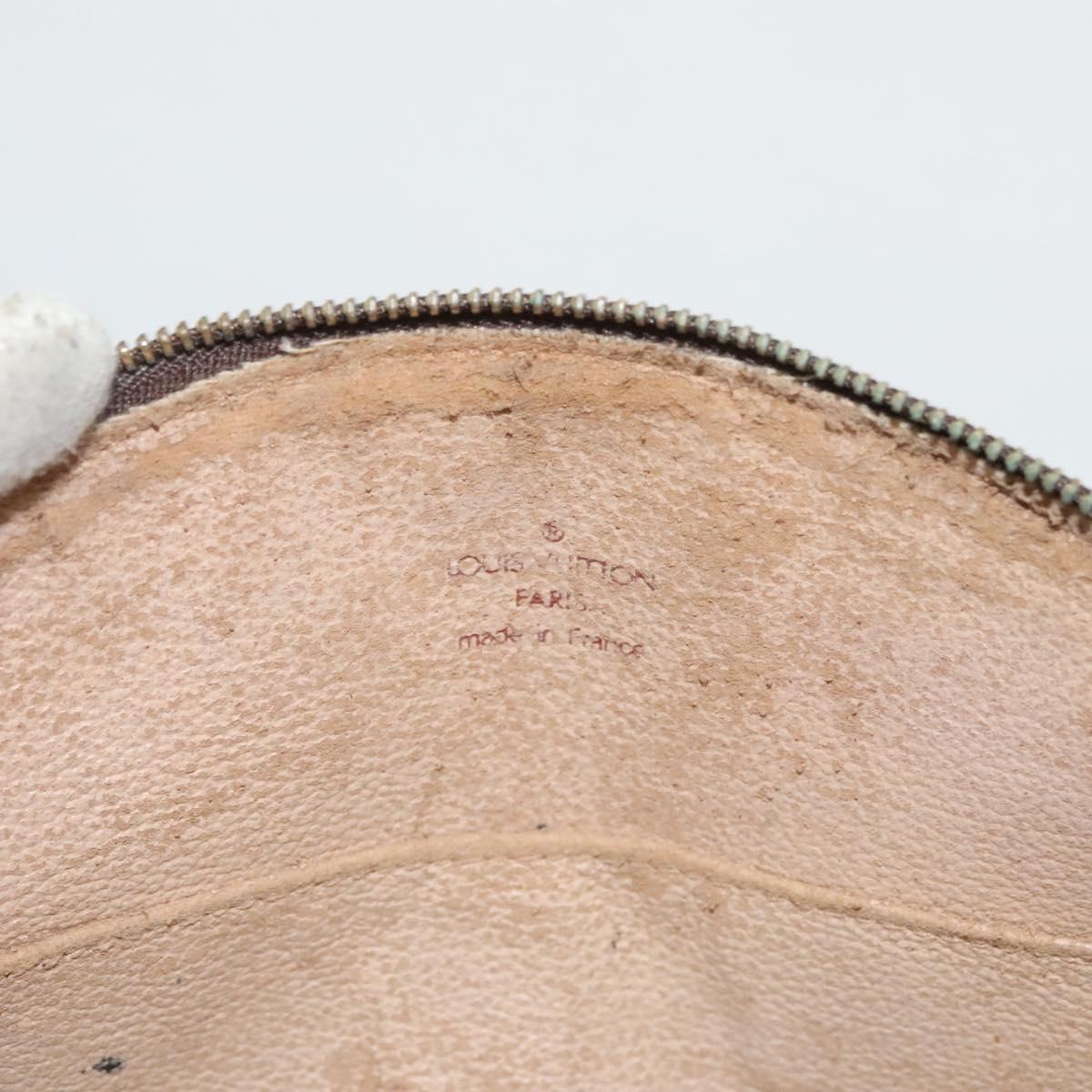 LOUIS VUITTON Monogram Trousse Demi Ronde Cosmetic Pouch M47520 LV Auth BD1958