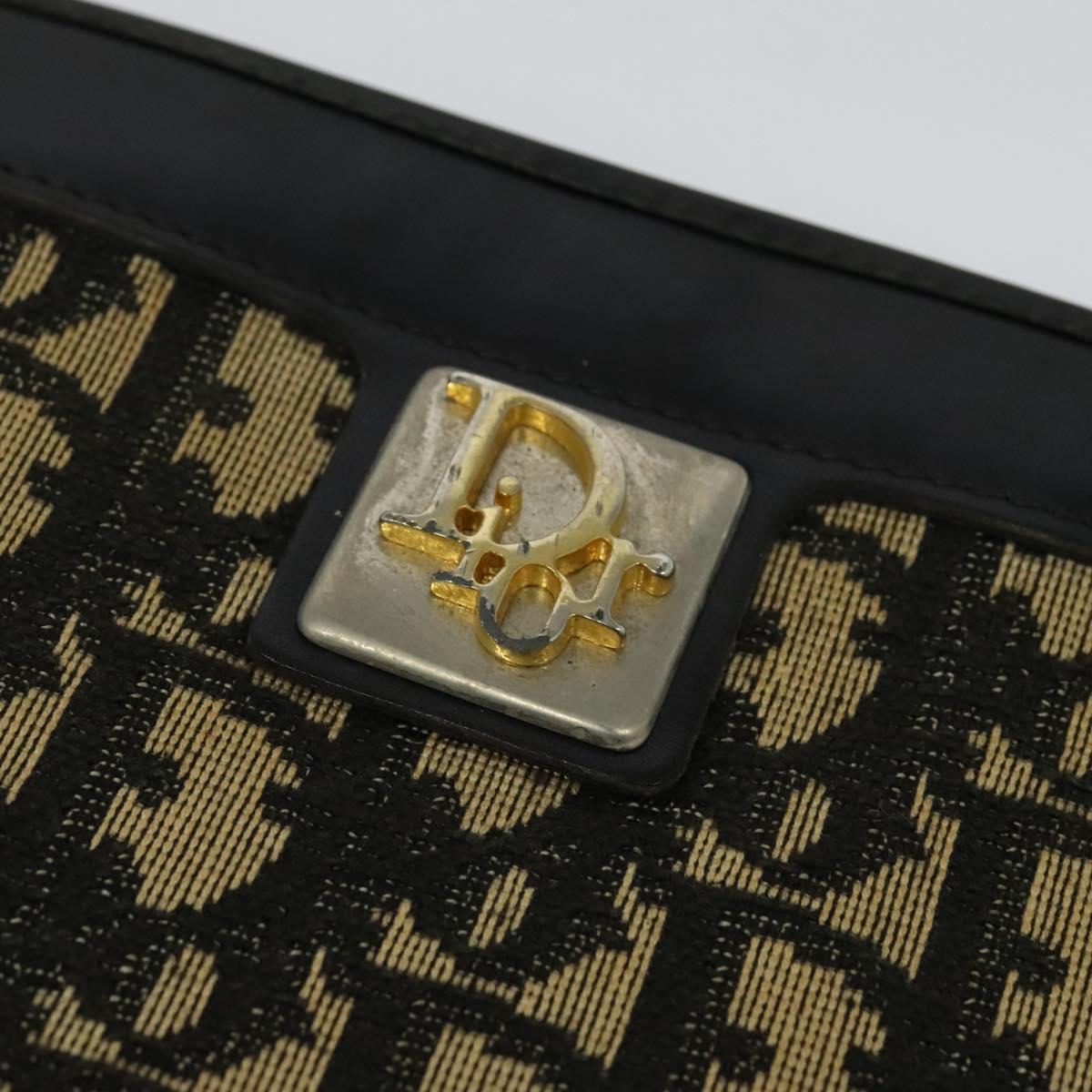Christian Dior Shoulder Bag Navy Gold Auth BD1963