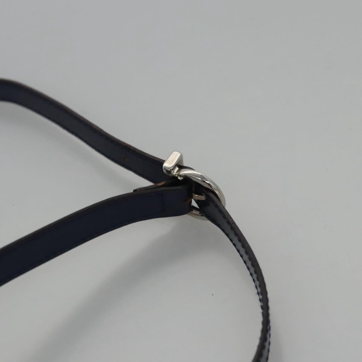 Salvatore Ferragamo Hand Bag Enamel 2way Blue Auth BD197