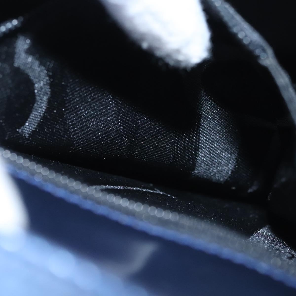 Salvatore Ferragamo Hand Bag Enamel 2way Blue Auth BD197