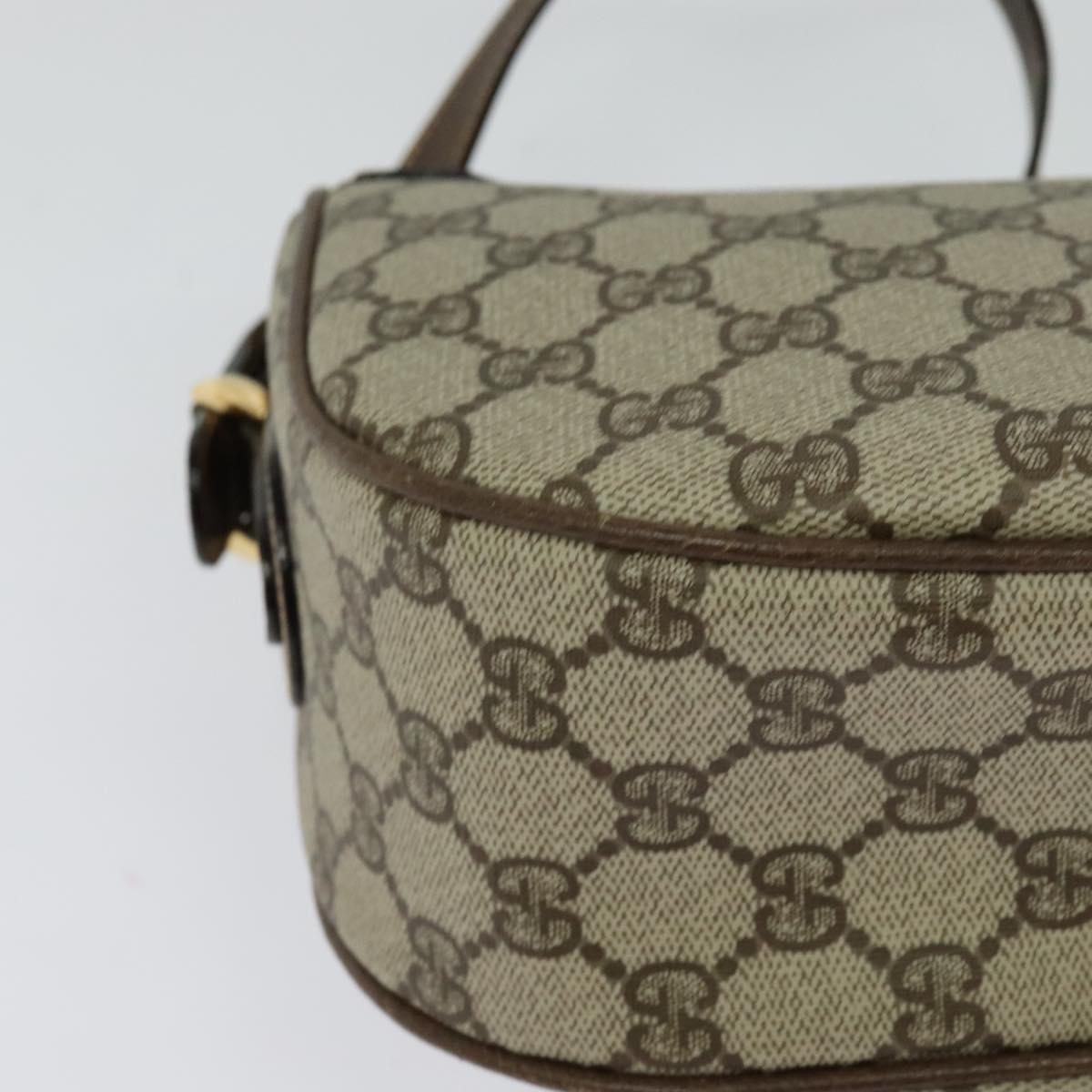GUCCI GG Supreme Web Sherry Line Bag PVC Beige Gold 001 58 0918 Auth BD1998