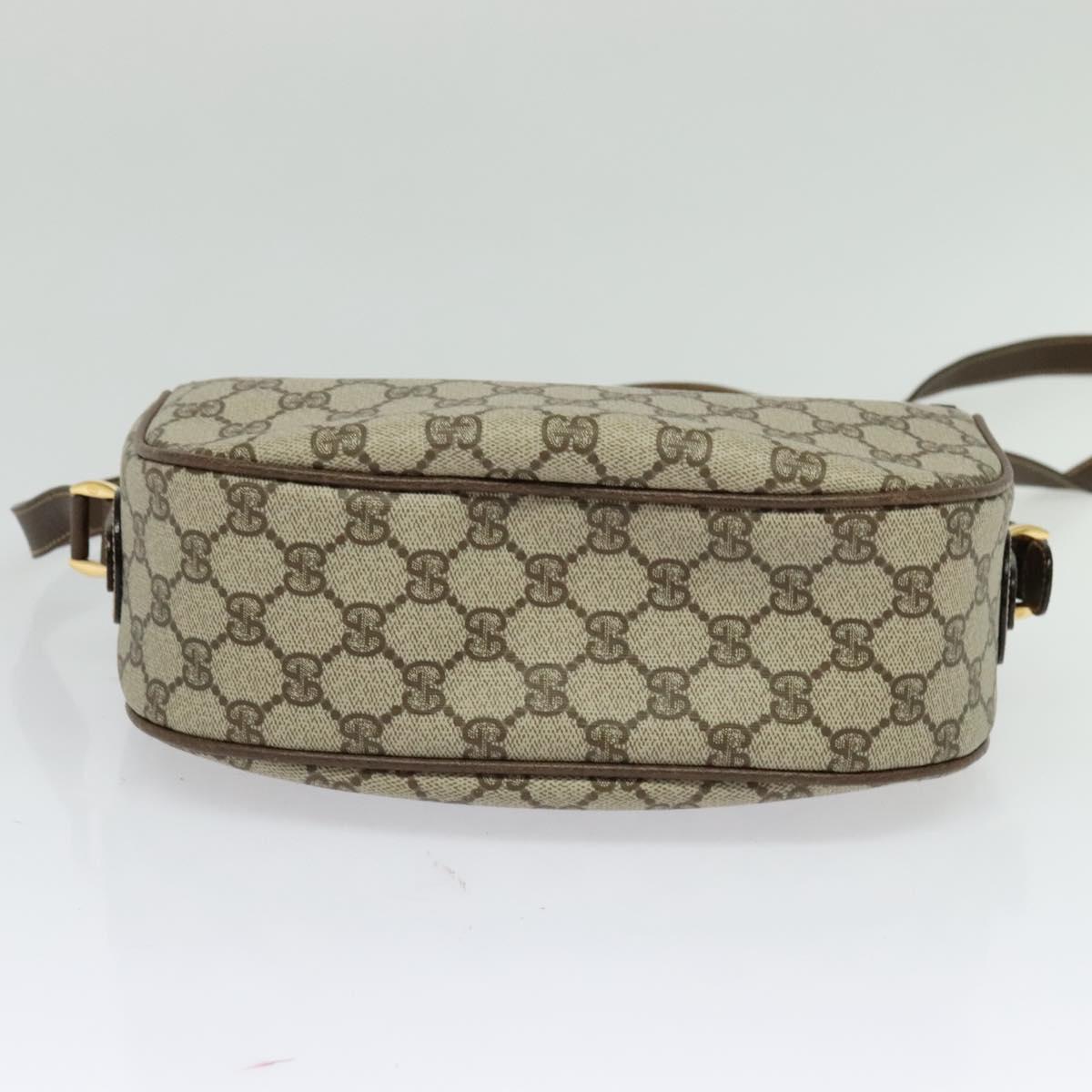 GUCCI GG Supreme Web Sherry Line Bag PVC Beige Gold 001 58 0918 Auth BD1998