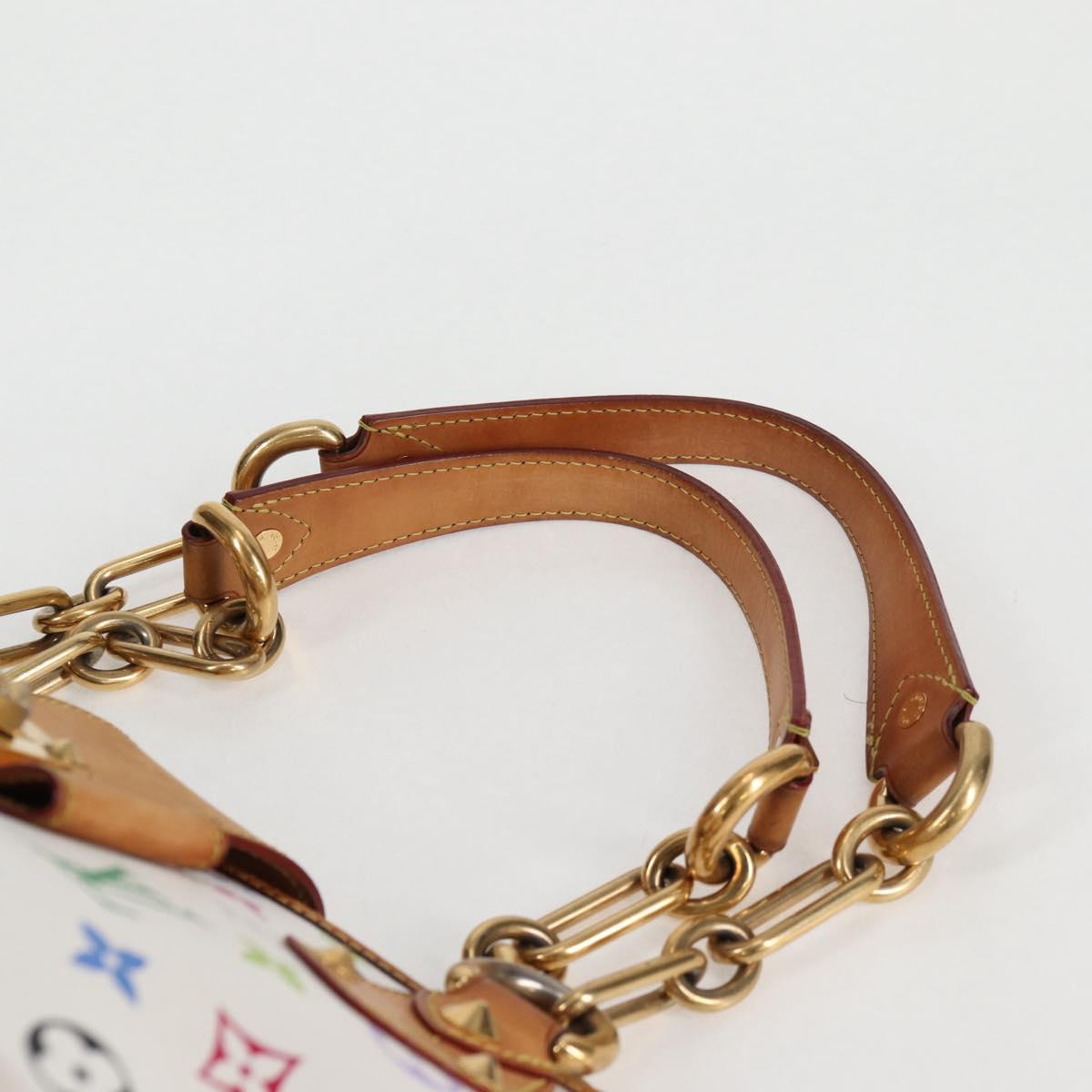 LOUIS VUITTON Monogram Multicolor Annie MM Tote Bag White M40307 LV Auth BD2040