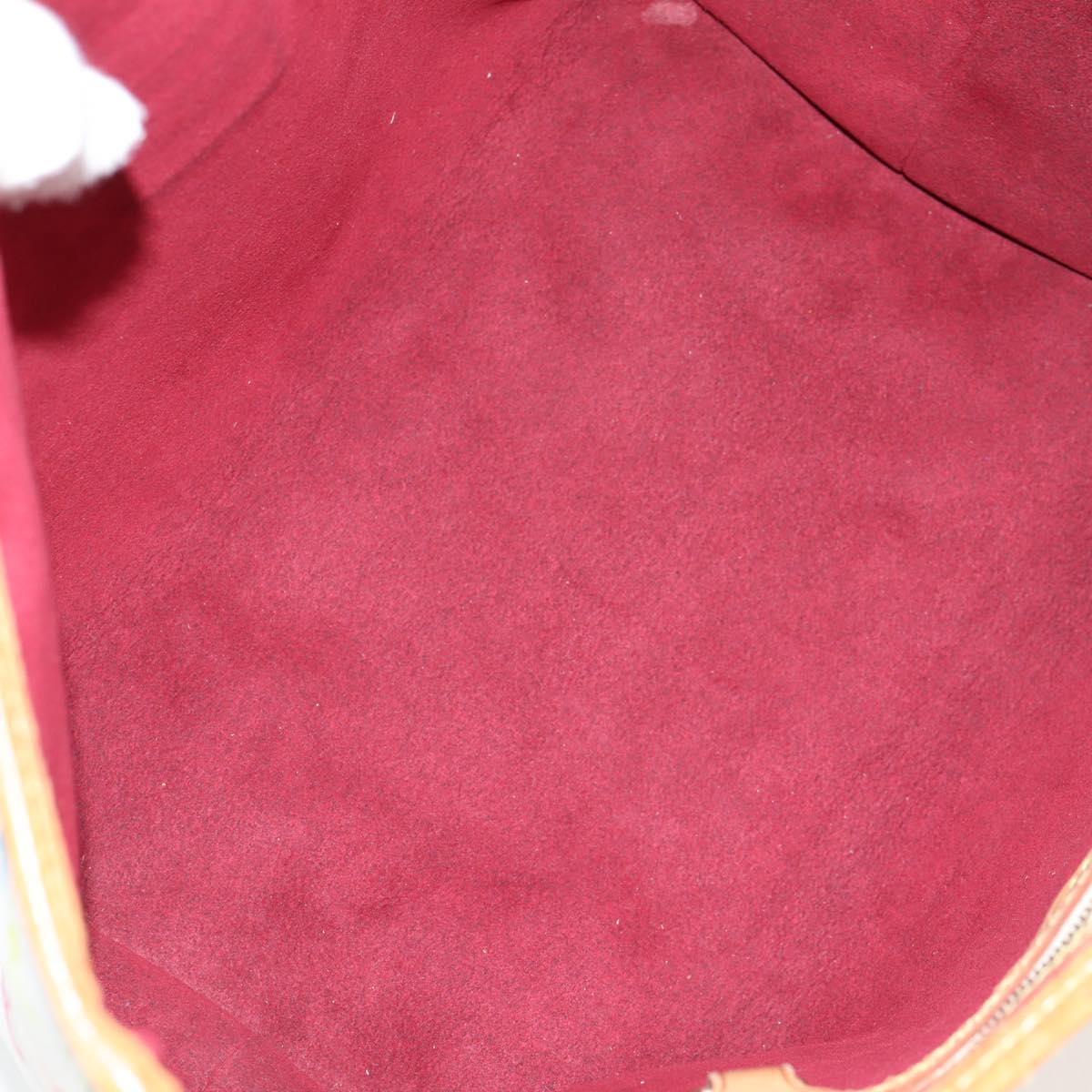 LOUIS VUITTON Monogram Multicolor Annie MM Tote Bag White M40307 LV Auth BD2040